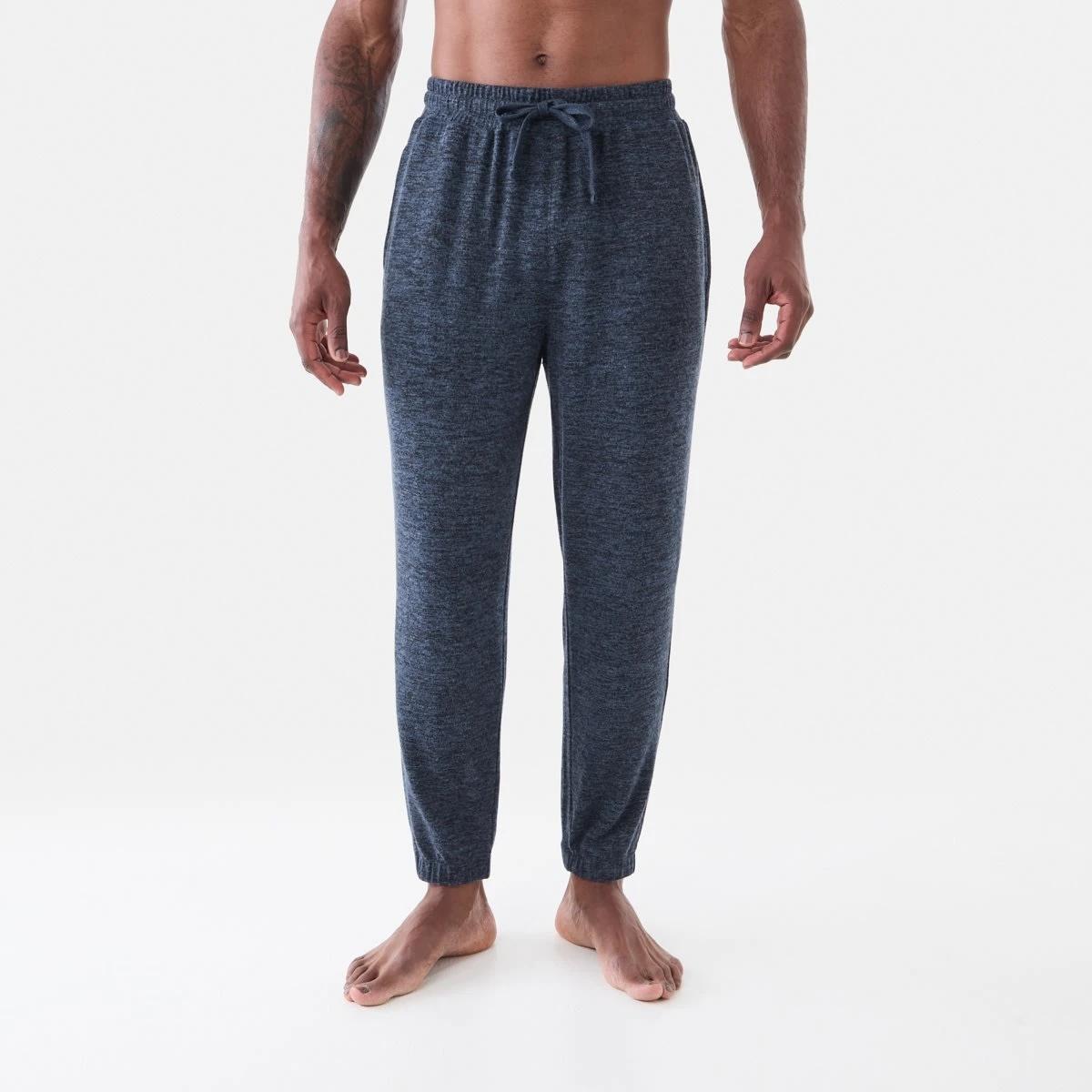 1 Brushed Slim Pants Nvy Marle, 1 of 5