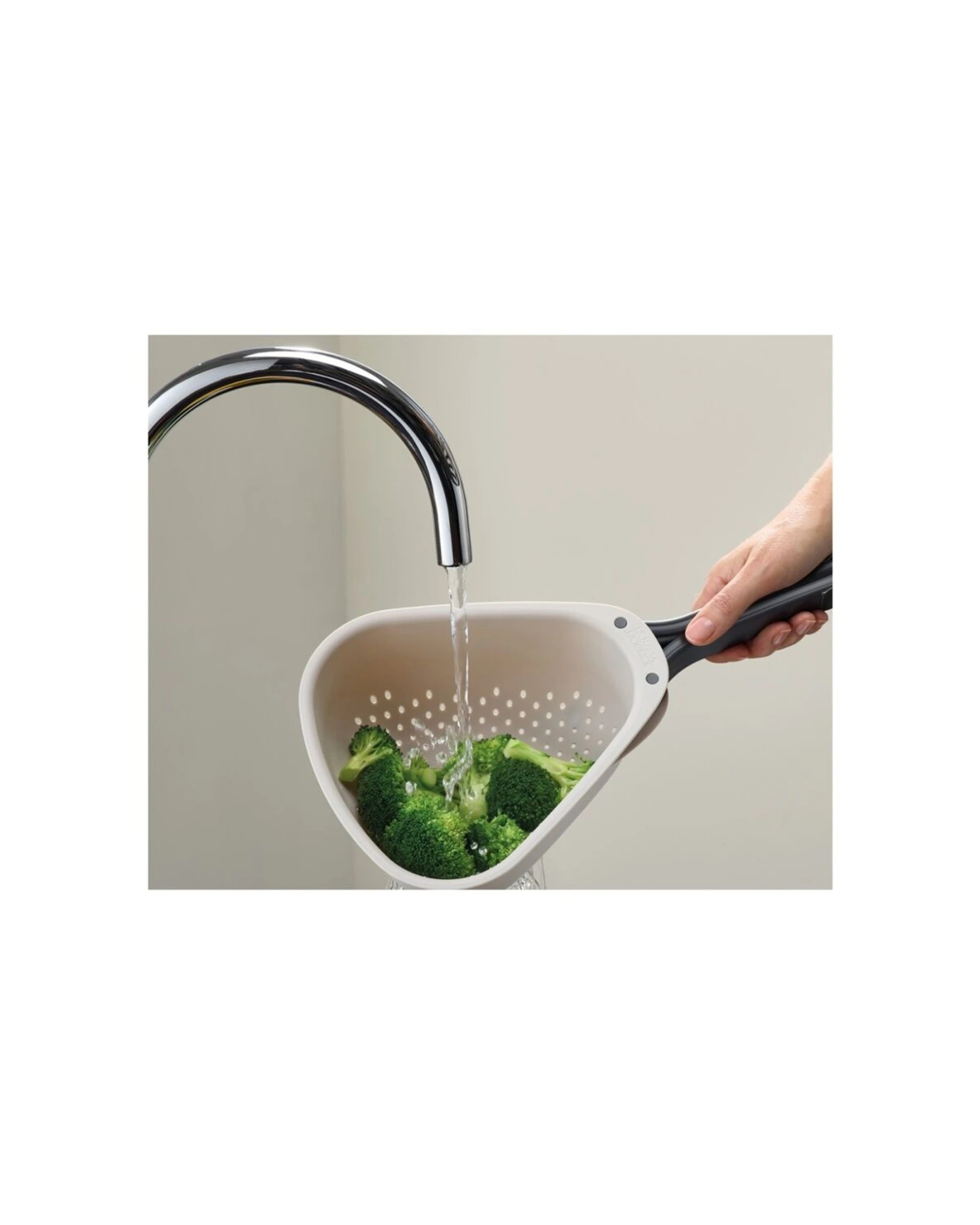 7 Joseph Joseph Droplet Large Kitchen Colander With Folding Handle Durable Kitchen Tool - Beige, 7 of 7