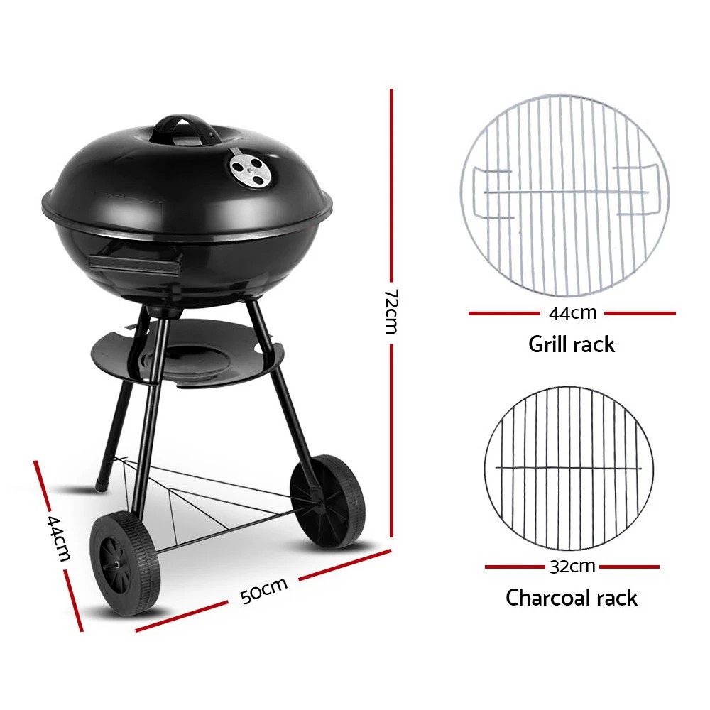 2 Grillz BBQ Grill Smoker - Black, 2 of 7