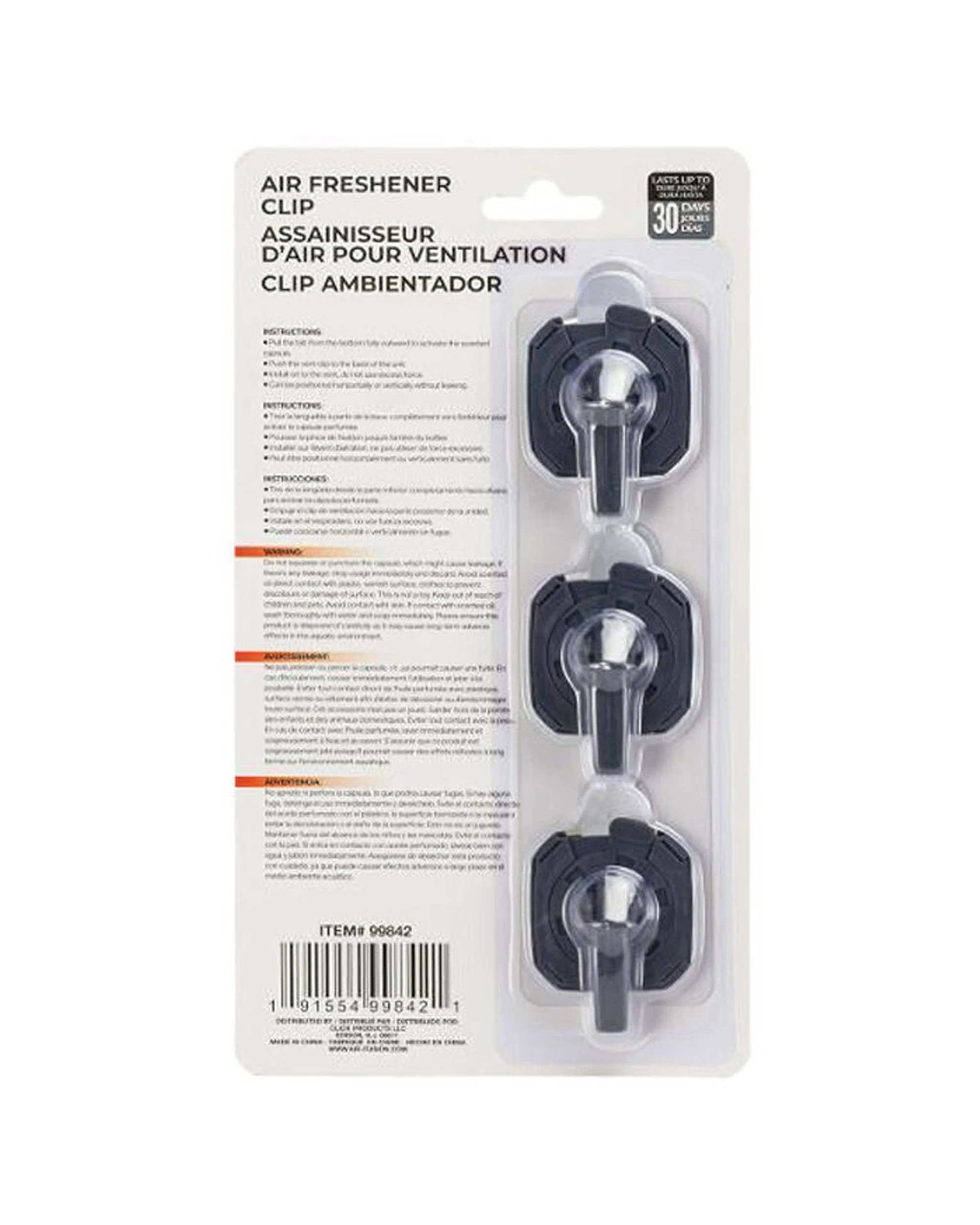3 Air Fusion 12x 3pc Car Air Freshener Vent Clip 4ml Ice - Black, 3 of 3