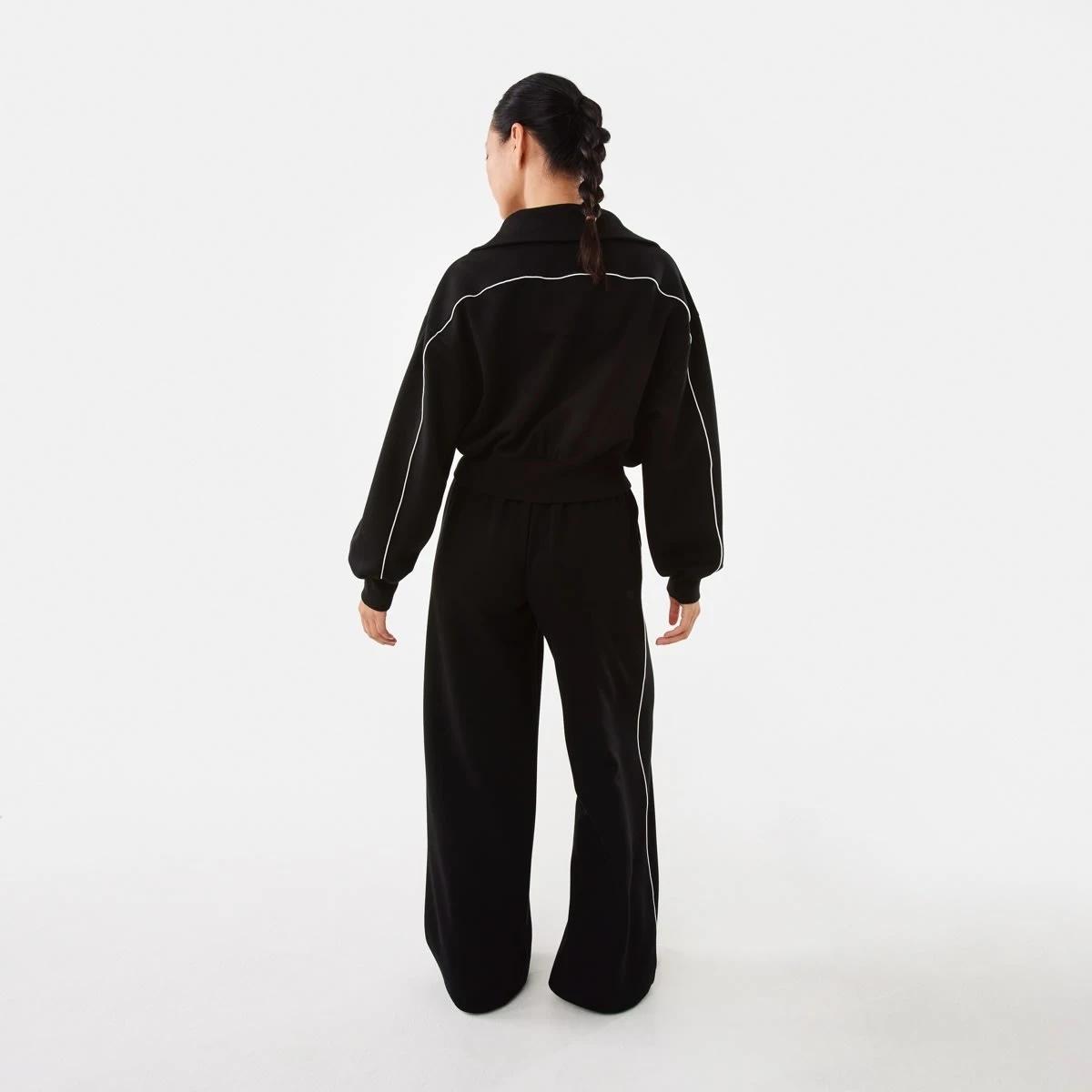 4 Active Womens Interlock Zip Long Sleeve Jumper Black, 4 of 7