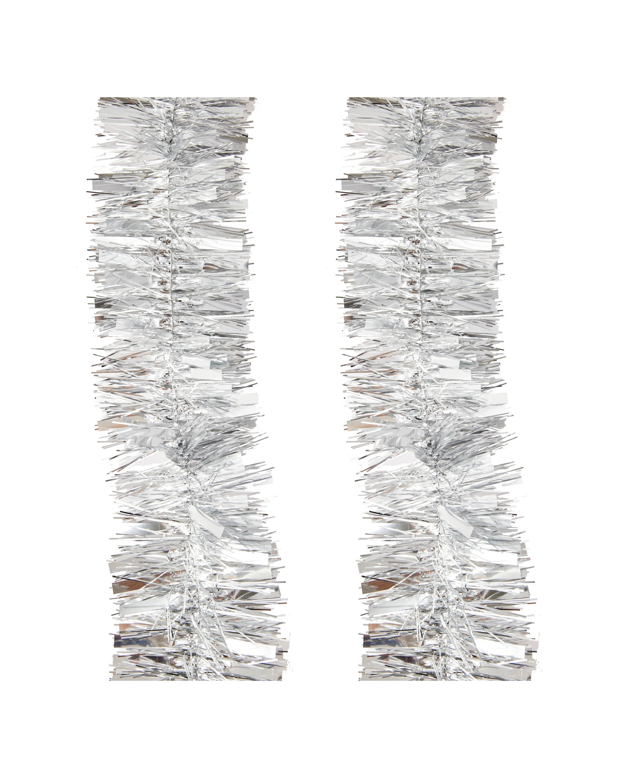 4 6m Silver Christmas Tinsel, 4 of 4