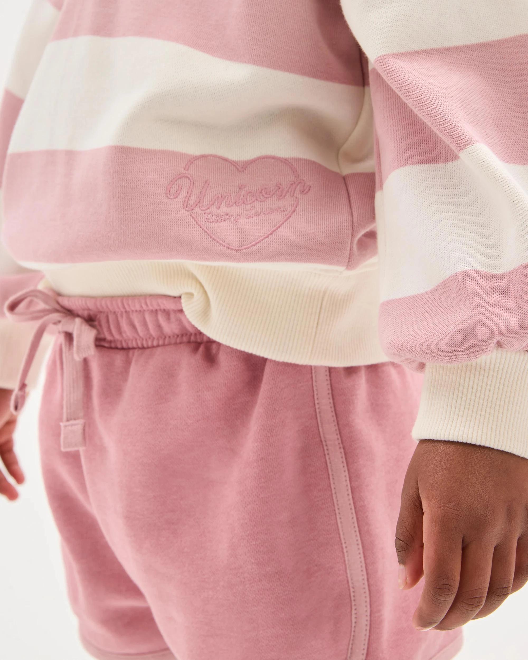 5 Target Australian Cotton Blend Fleece Top and Short 2 Piece Set PINK STRIPE, 5 of 9