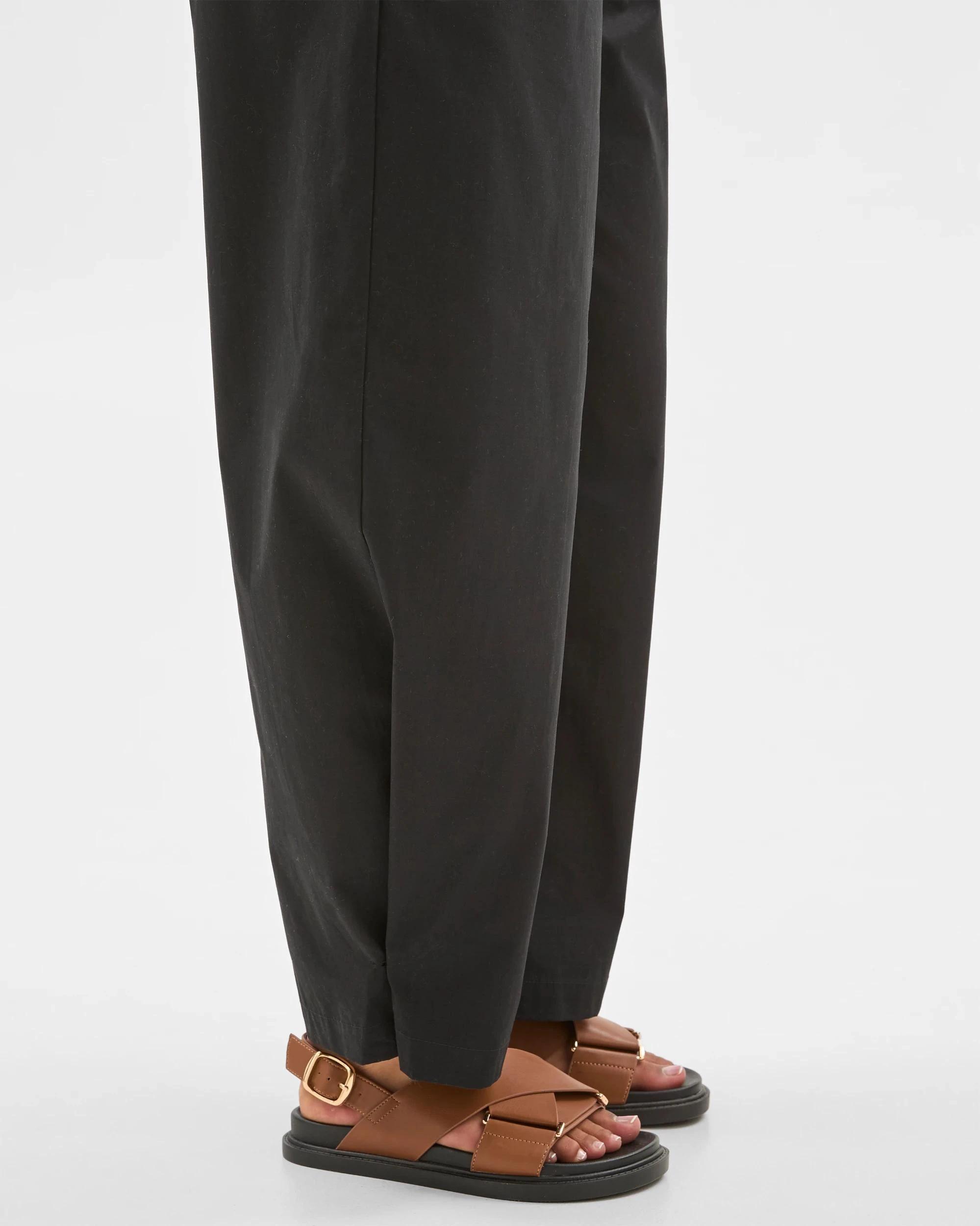 5 Target Button Hem Pants BLACK, 5 of 6