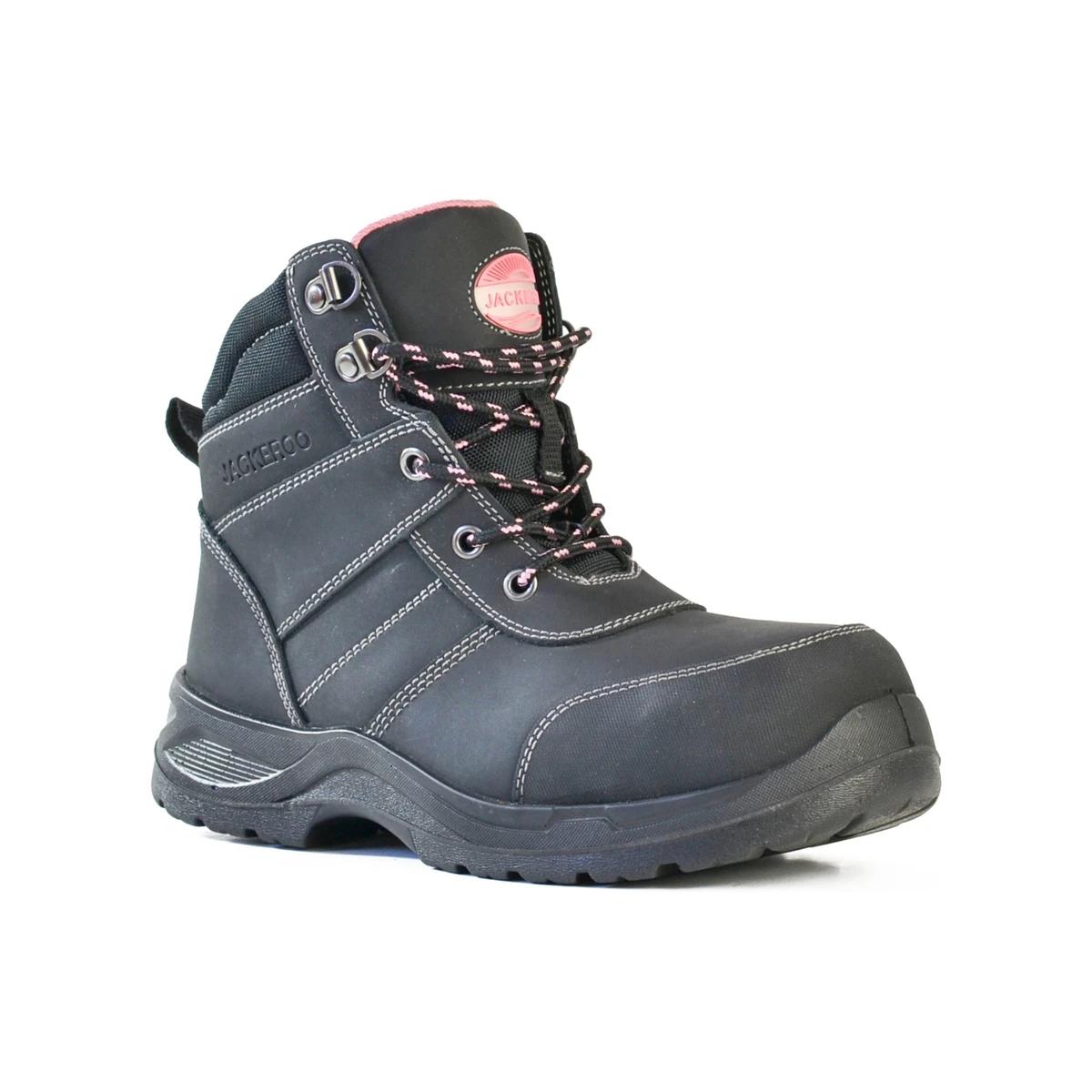 1 Womens Fit Side Zip Work Boot BLACK, 1 of 2