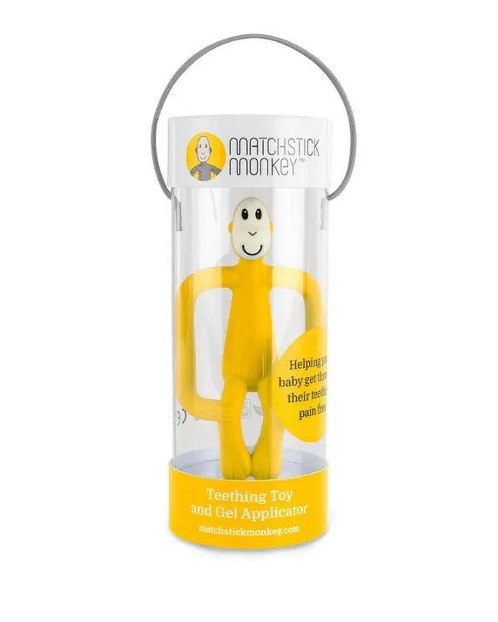 4 Matchstick Monkey Teething Toy and Gel Applicator - Yellow, 4 of 4