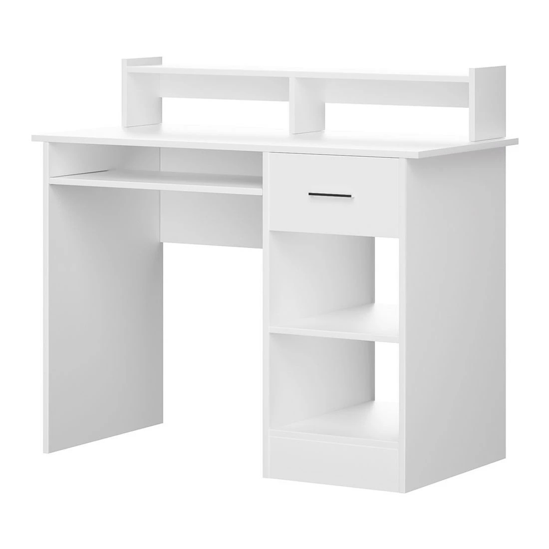 1 Artiss Computer Desk Shelf Drawer Cabinet - White, 1 of 5
