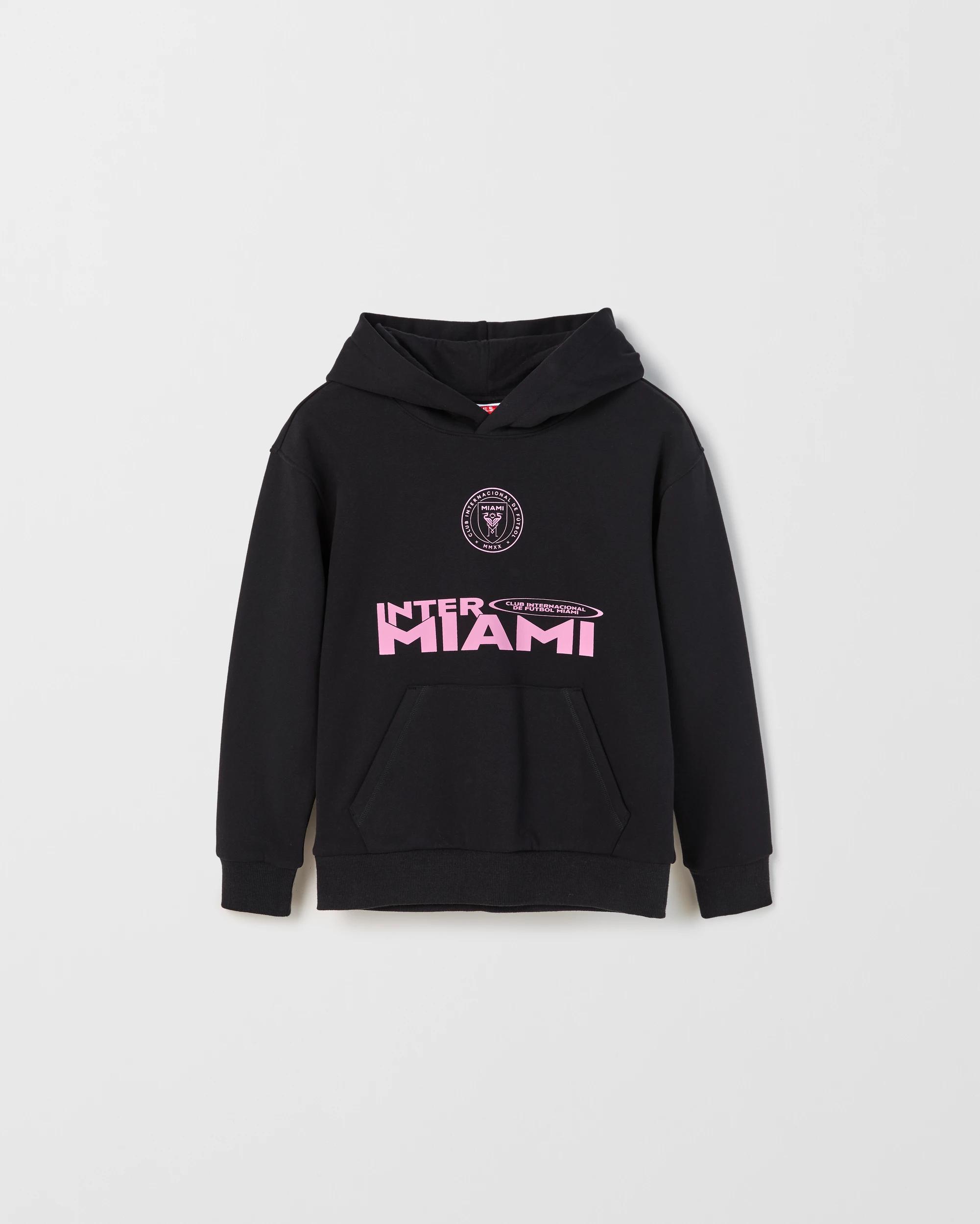 1 Messi Australian Cotton Blend Popover Oversized Hoodie BLACK, 1 of 3