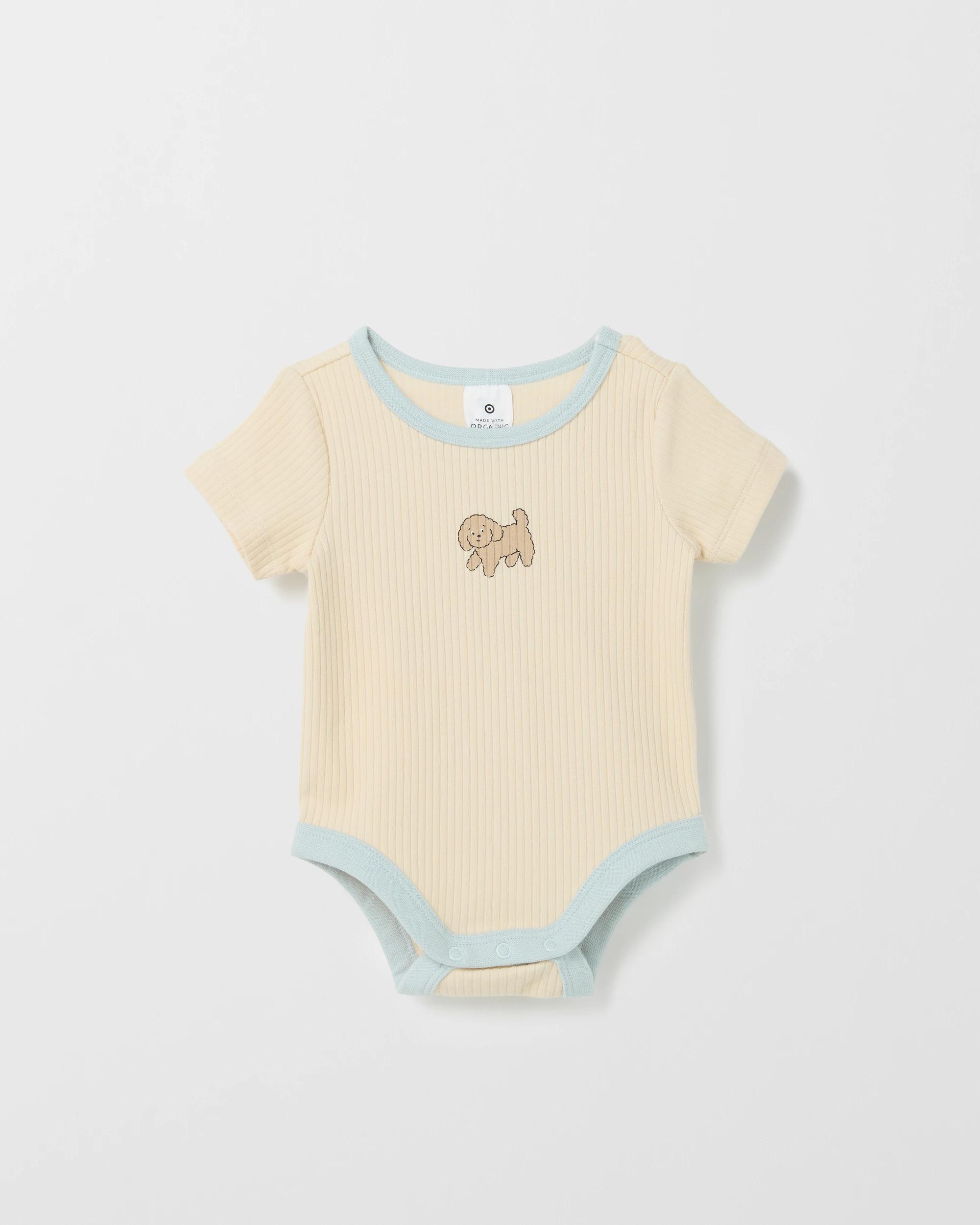 4 Target Baby Organic Cotton Ribbed Starter Set PUPPY BALLARD BLUE, 4 of 4