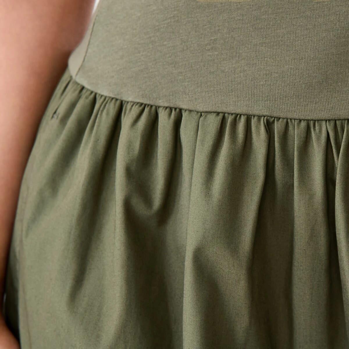 5 Short Sleeve Drop Waist Midi Dress GREEN, 5 of 6