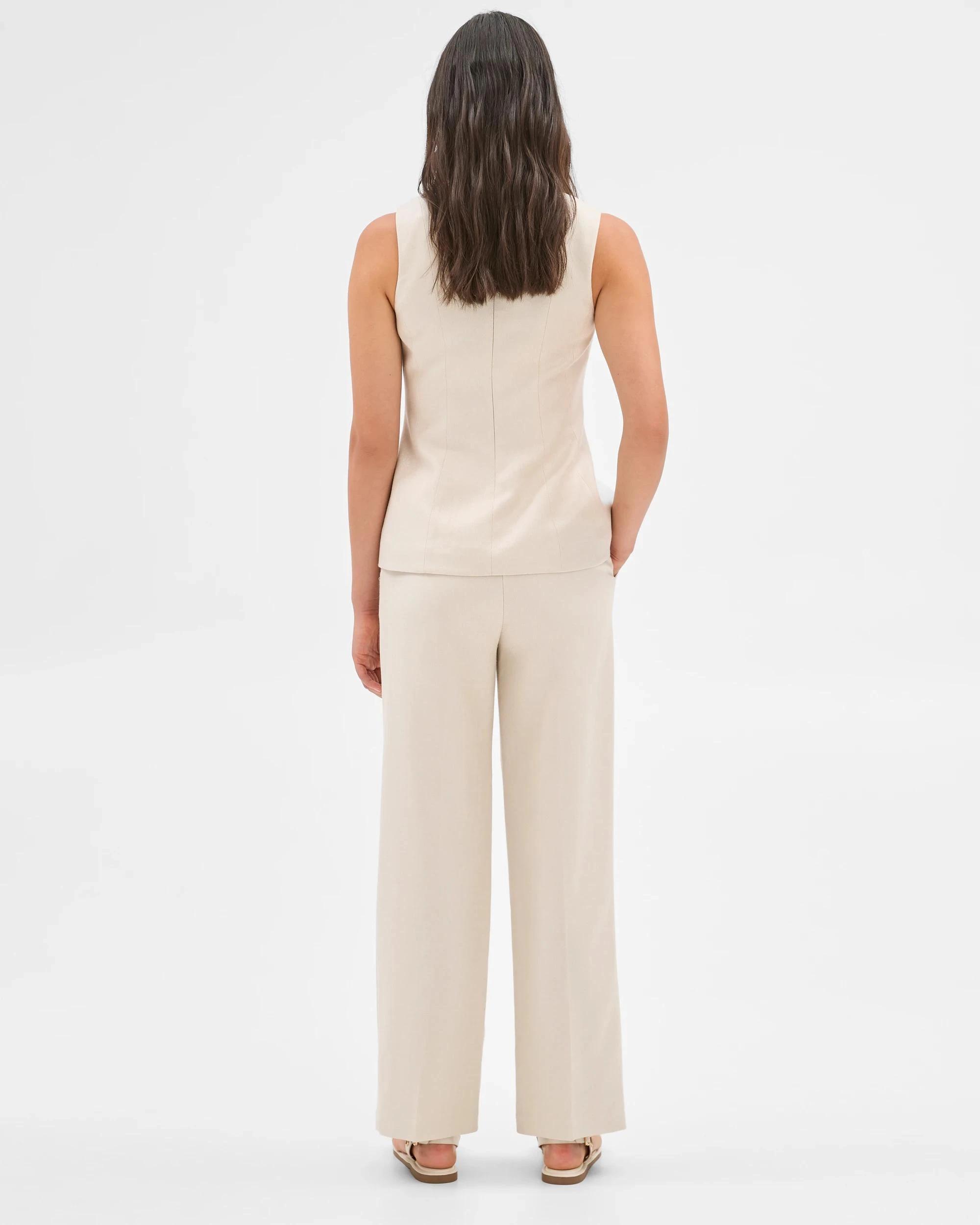 6 Textured Straight Leg Pants - Preview CREAM, 6 of 6