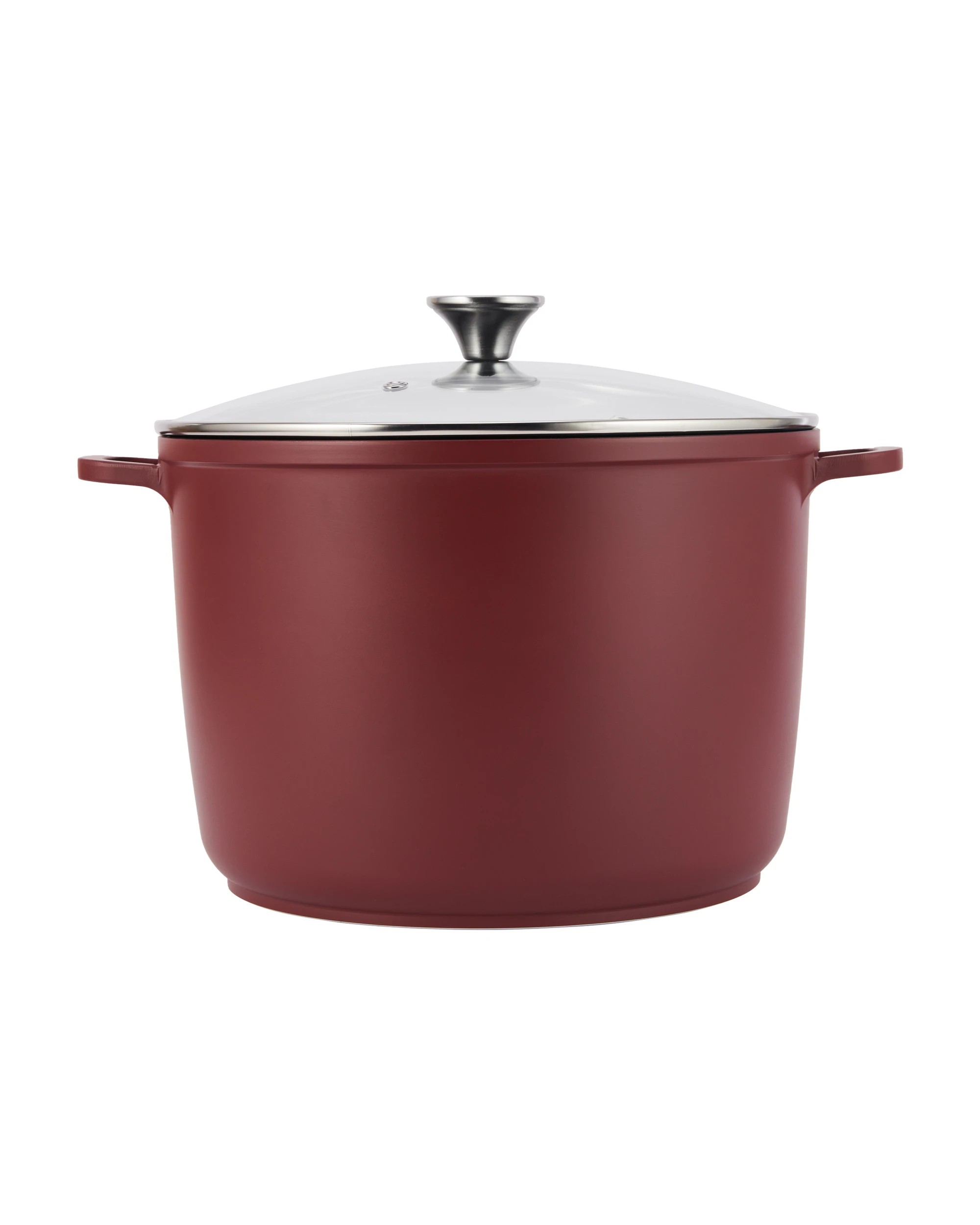 1 10L Cast Aluminium Stock Pot - Red, 1 of 6