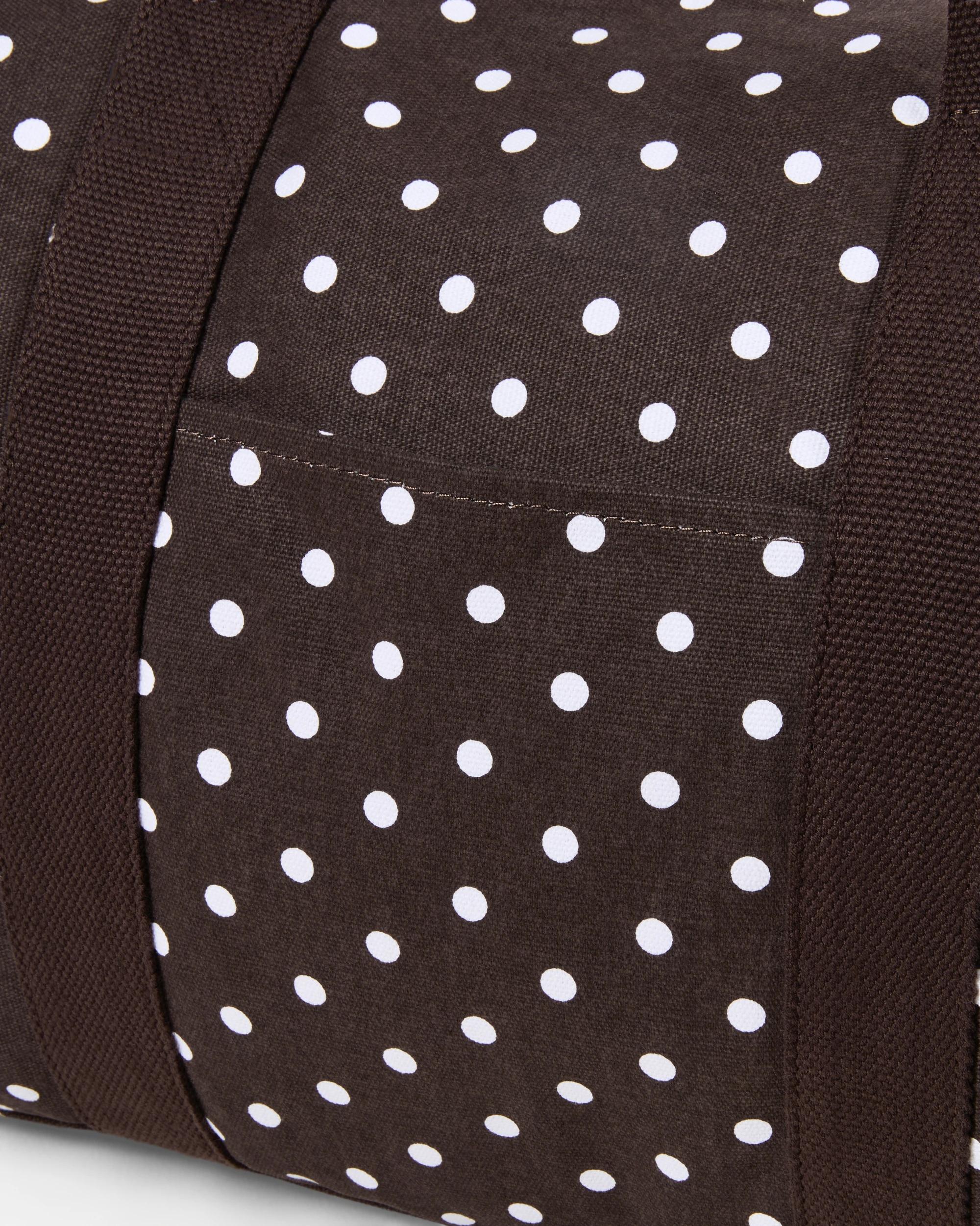 3 Canvas Weekender Bag Choc Spot, 3 of 6