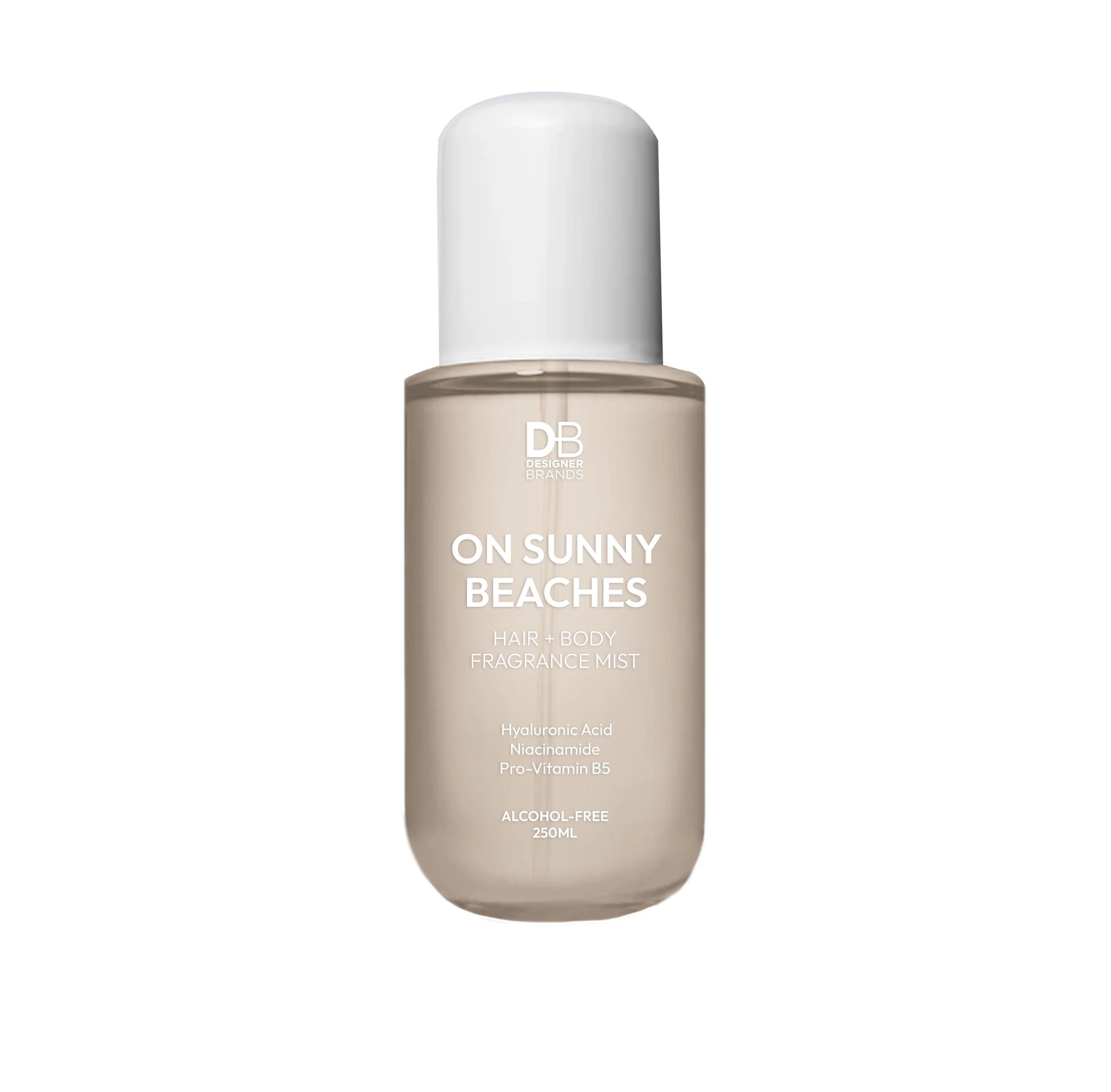 1 Designer Brands On Sunny Beaches Hair + Body Fragrance Mist 250ml  - Hyaluronic Acid, Niacinamide and Pro-Vitamin B5, 1 of 1