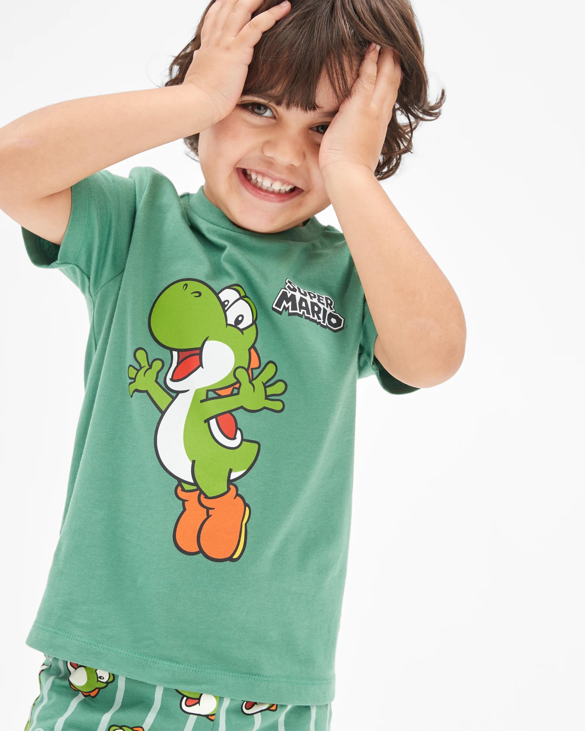 7 Super Mario Australian Cotton Younger Boys Pyjama Set 2 Pack MULTI, 7 of 8