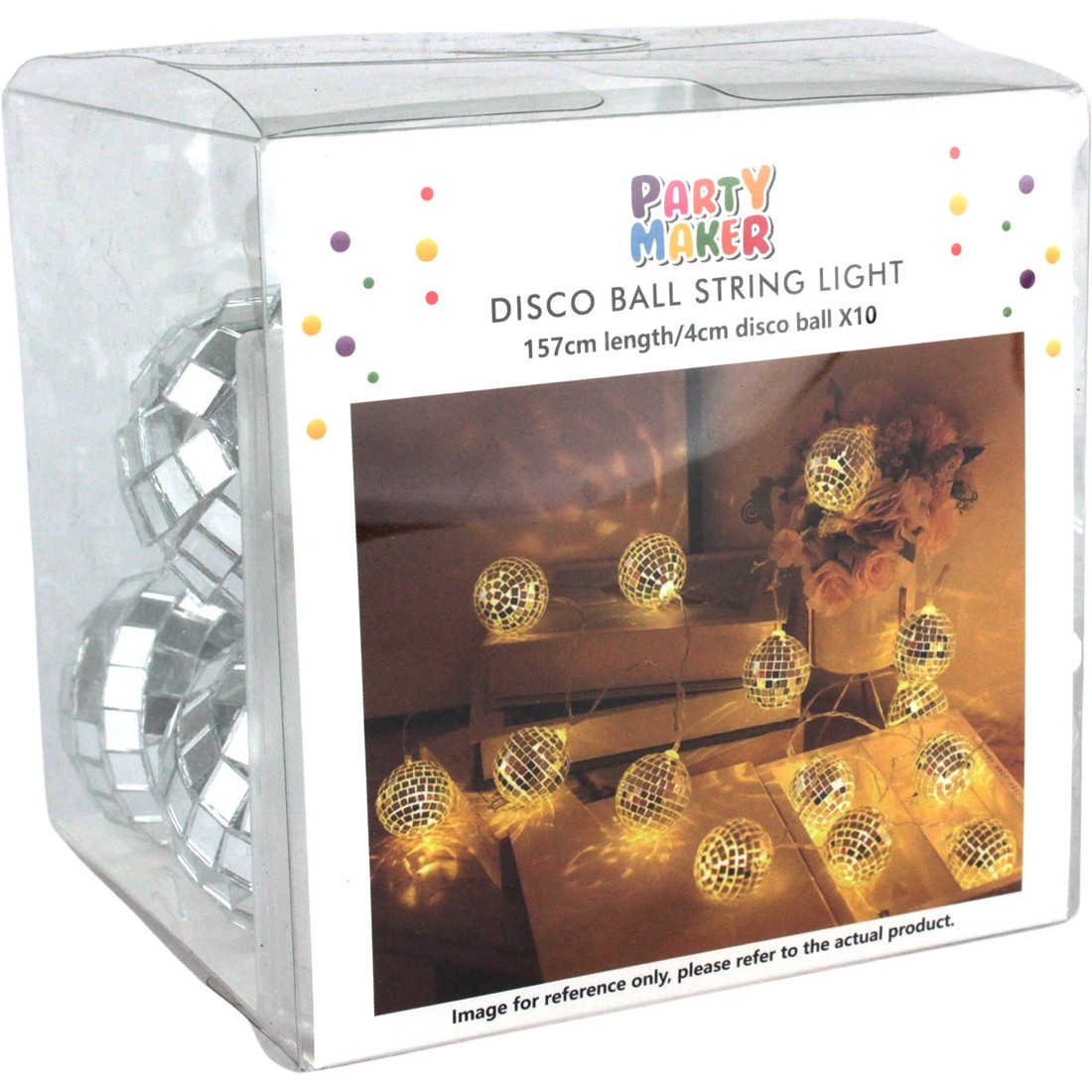4 Party Maker Mirror Disco Ball String Lights, 4 of 5