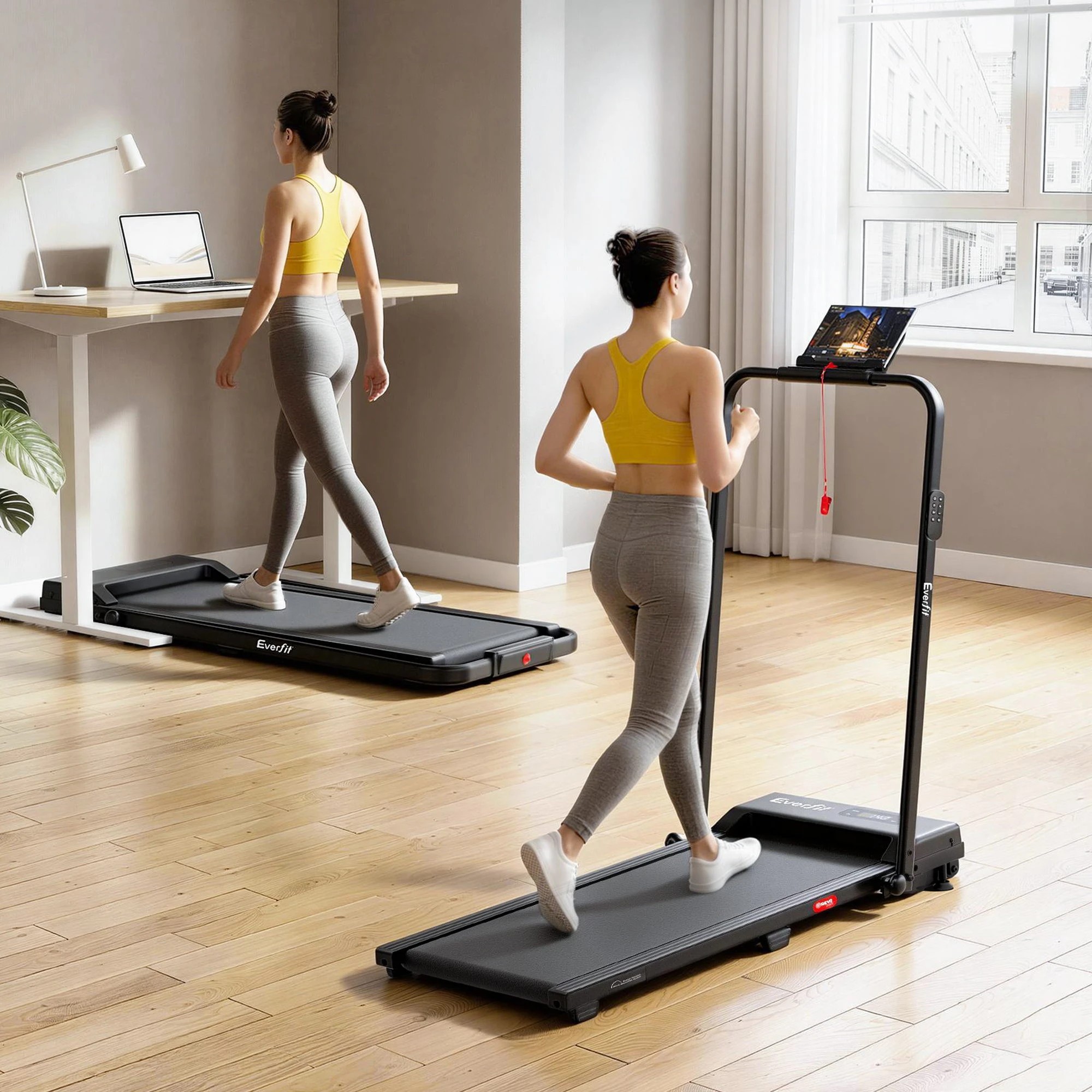 3 Everfit 3 in 1 Walking Pad Treadmill 12% Incline Under Desk Foldable for Home - Black, 3 of 10