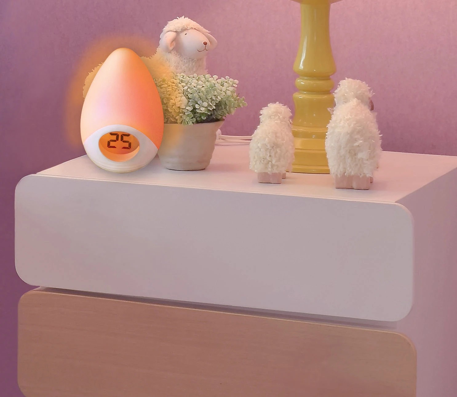 1 Baby Studiosleep Easy Tear Drop Night Light And Room Temperature Reading
 - White, 1 of 1