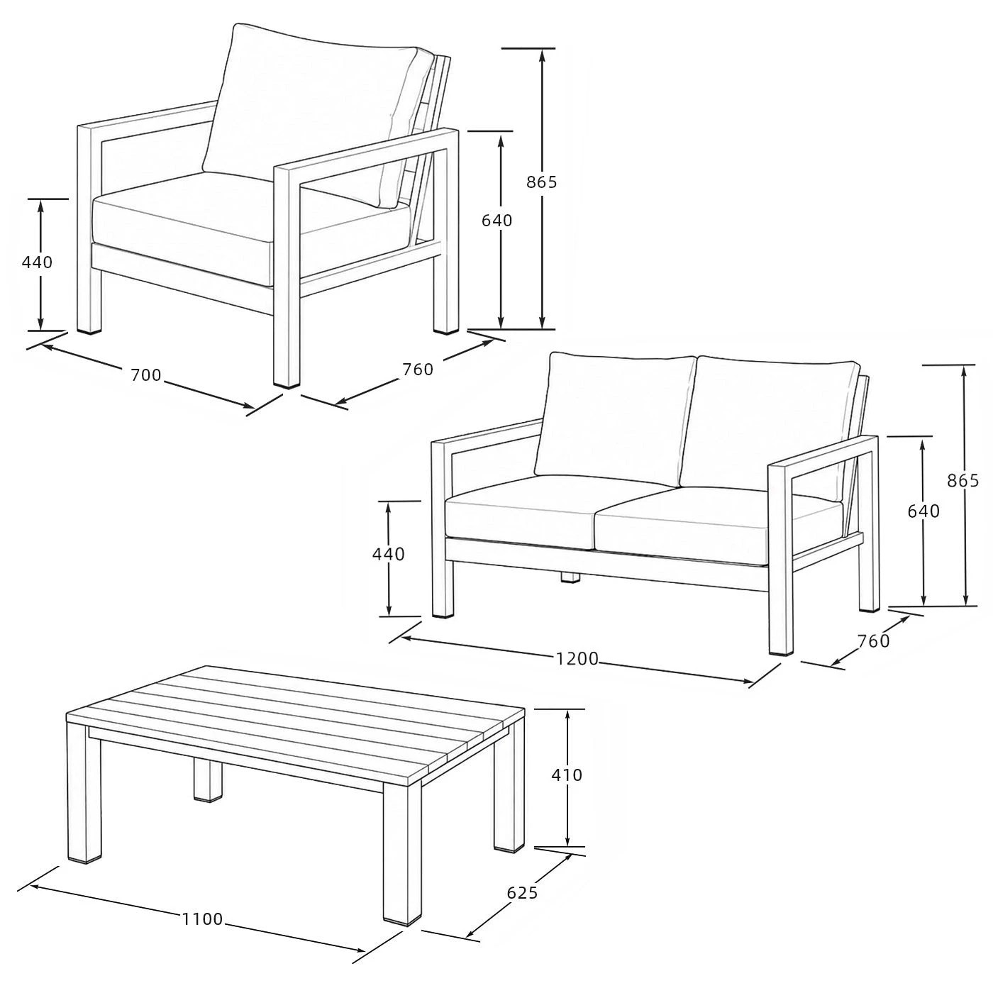 5 Moda Living Manly 4 Seater White Aluminium Sofa Lounge Set - Textured Grey Cushions - White, 5 of 10