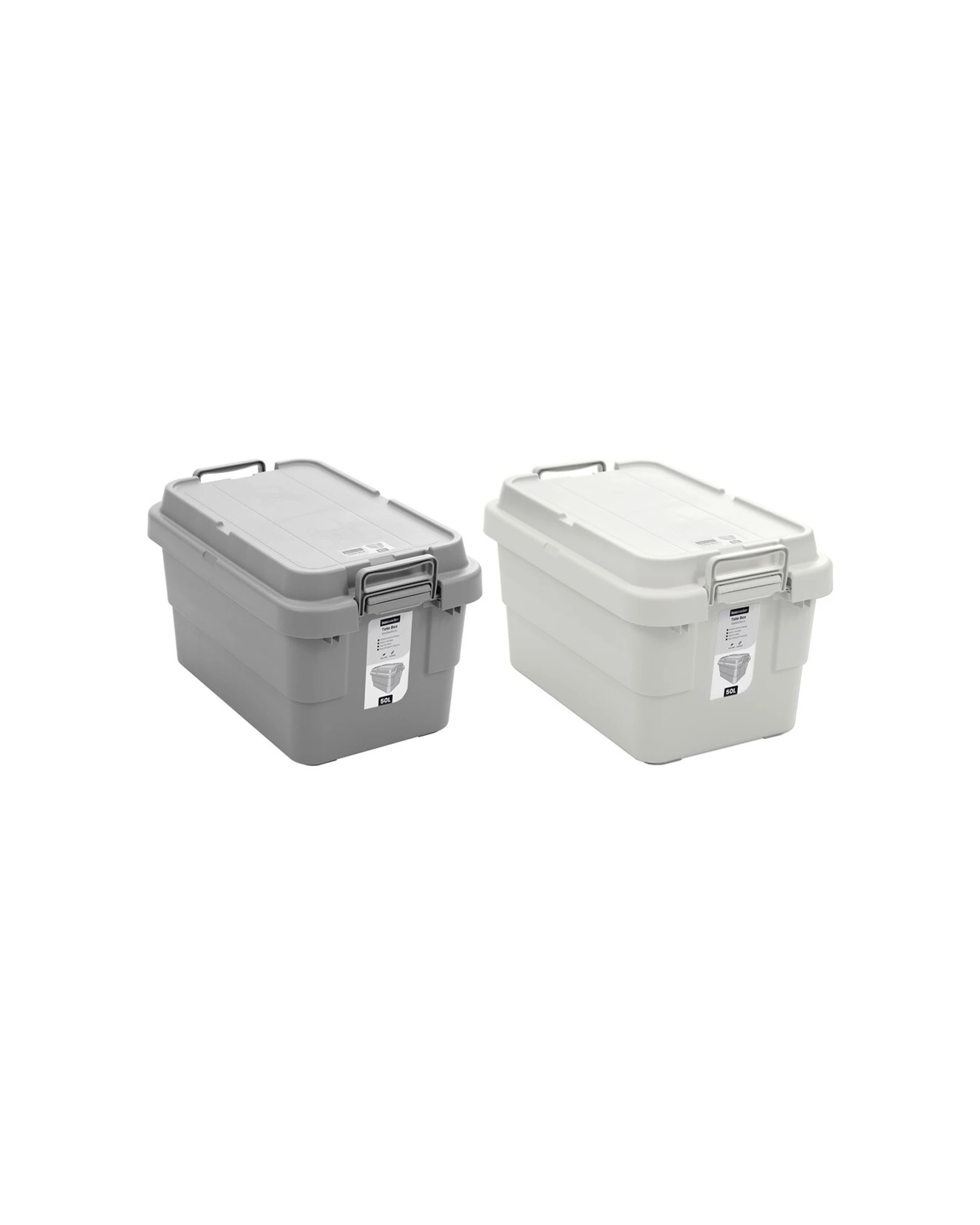 2 Boxsweden 50l Tote Box Storage Container With Handles 60x39cm Container Organiser Capacity, Durable - Assorted, 2 of 9