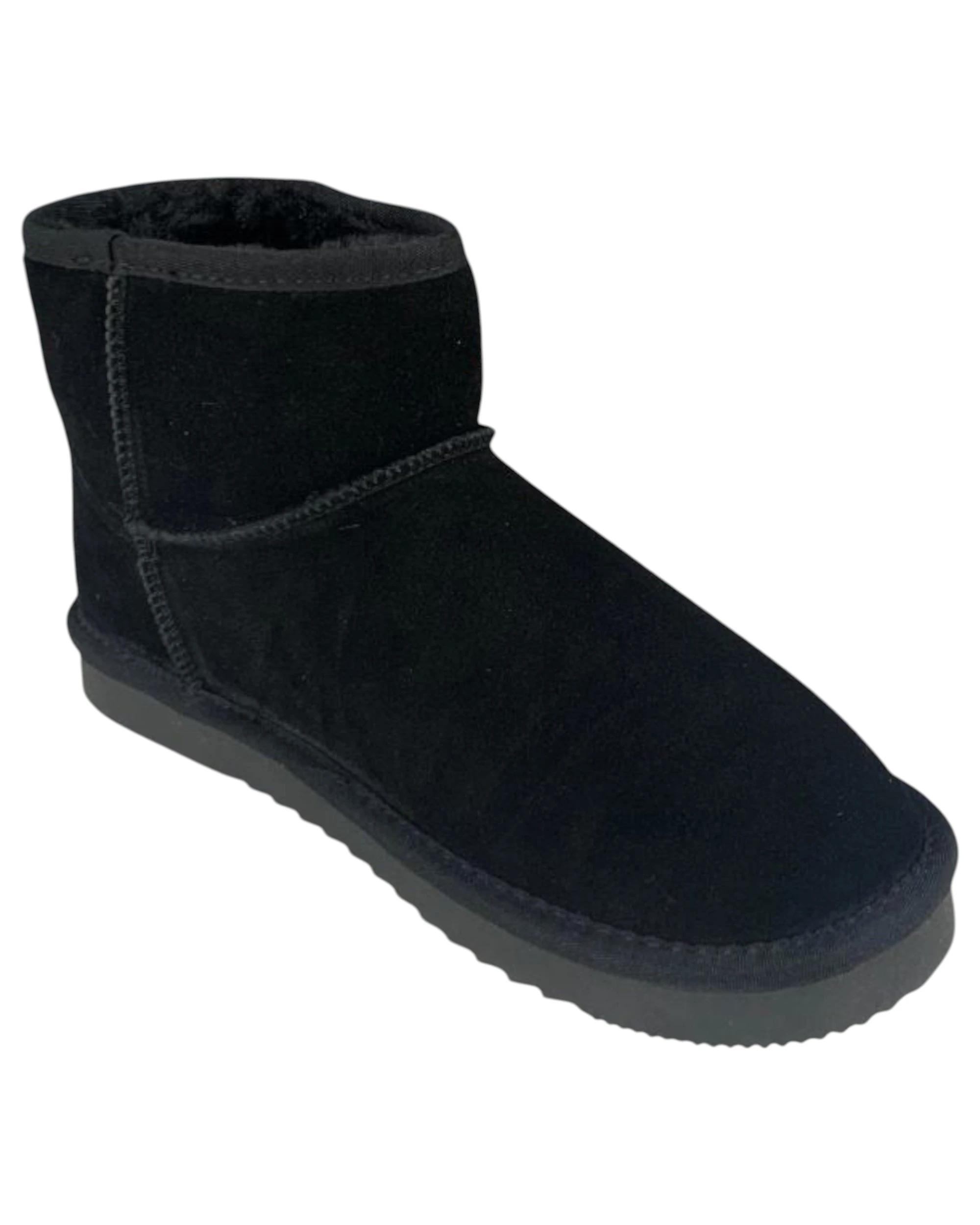 8 Grosby Mens Juneau Black Boot Slippers Casual Slip On Shoes BLACK, 8 of 8