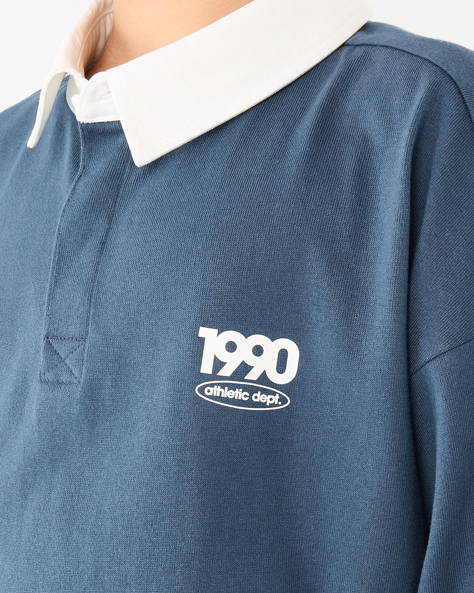 4 Oversized Rugby T-shirt Blu Varsit, 4 of 8