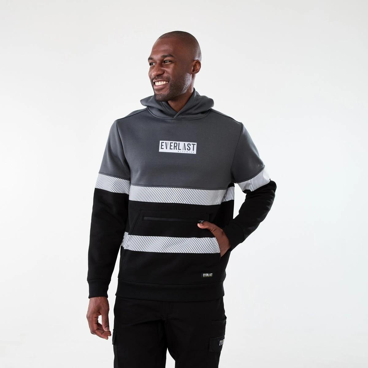 1 Everlast Work Reflective Pull Over Hoodie Black, 1 of 10