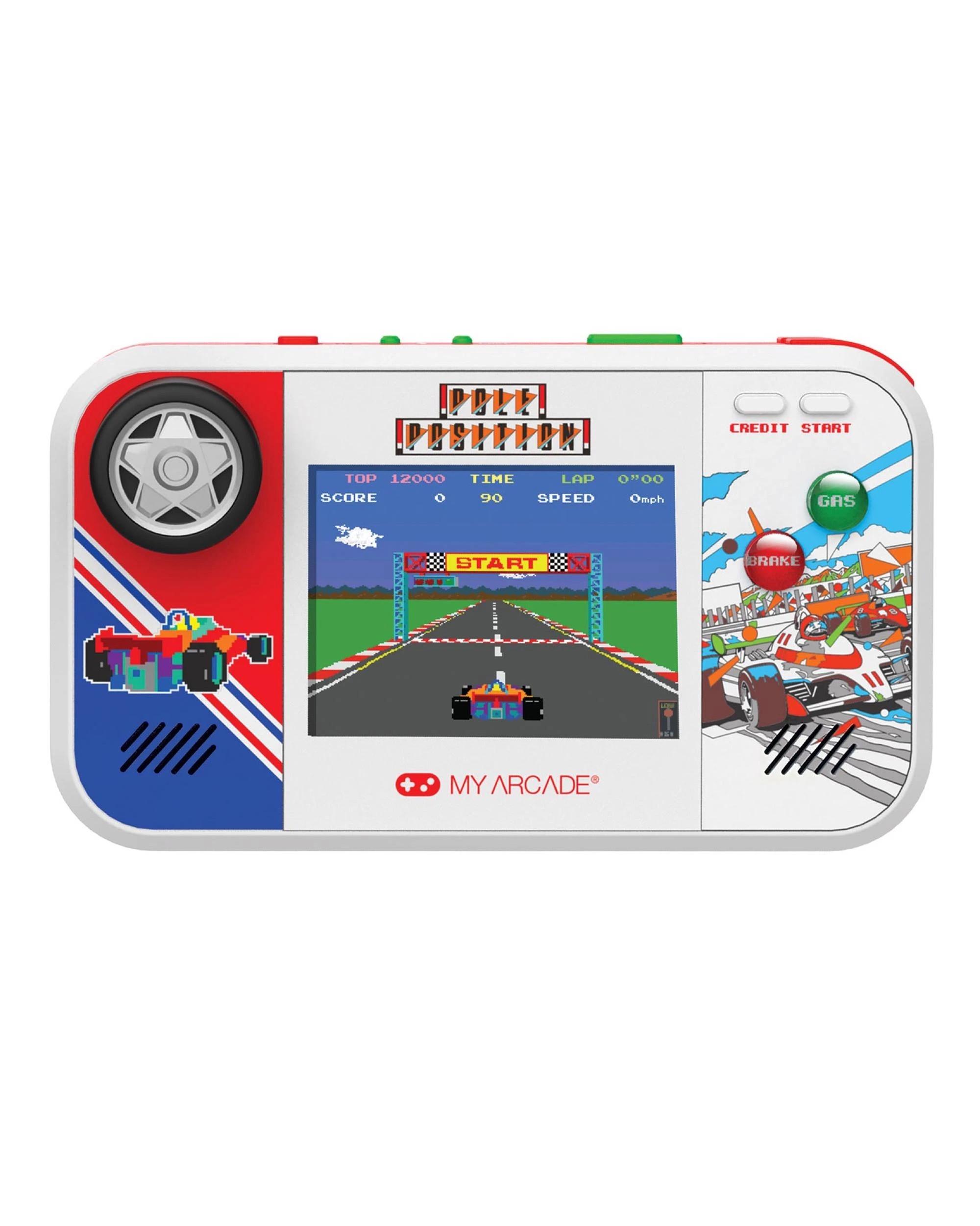 1 My Arcade Pole Position Pocket Player Max Portable Gaming System + Travel Case, 1 of 1