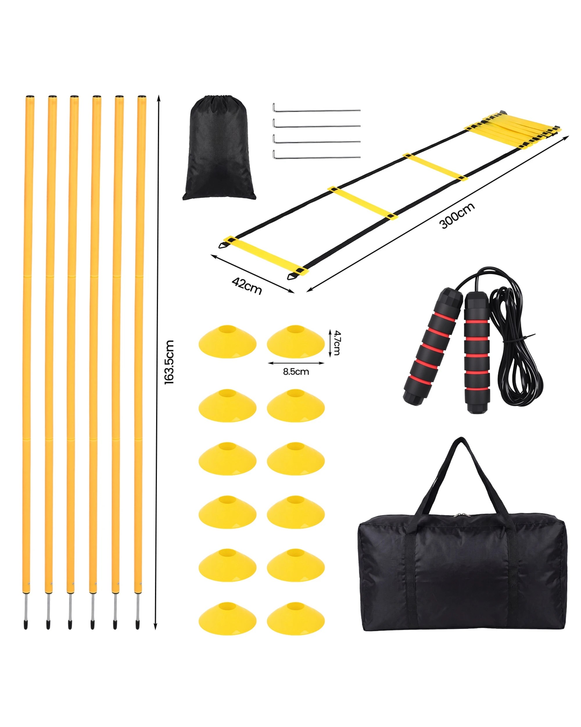 2 Advwin Ultimate Agility Speed Training Set, Multi-Sport Training Gear for Soccer, Basketball & Football - Yellow, 2 of 6