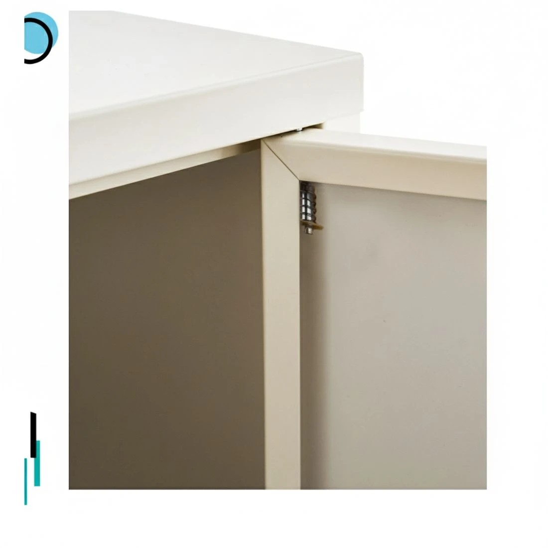 6 Artiss Buffet Sideboard Metal Cabinet - White, 6 of 7