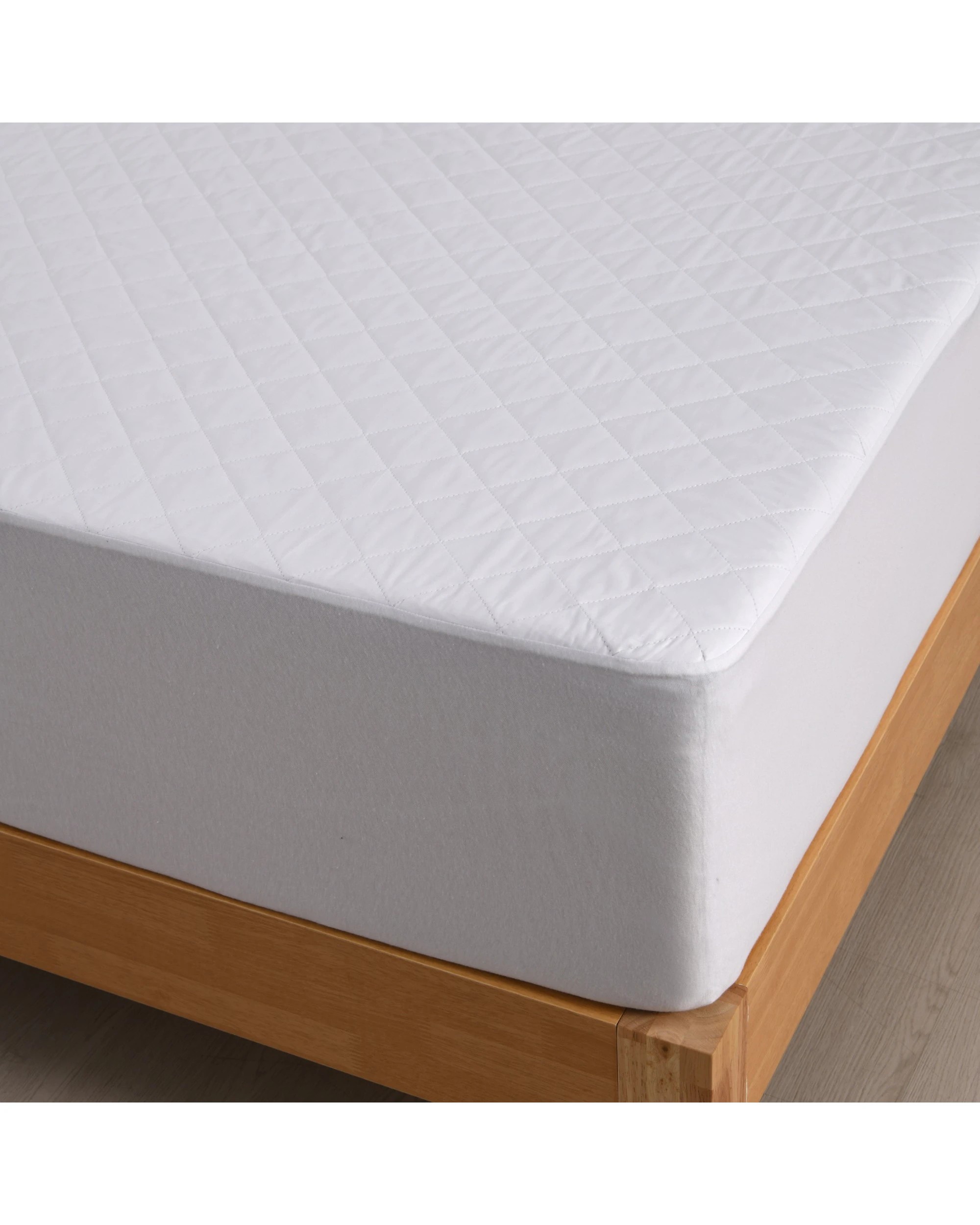 2 Dreamaker Cotton Quilted Waterproof Mattress Protector - Super King Bed - White, 2 of 5
