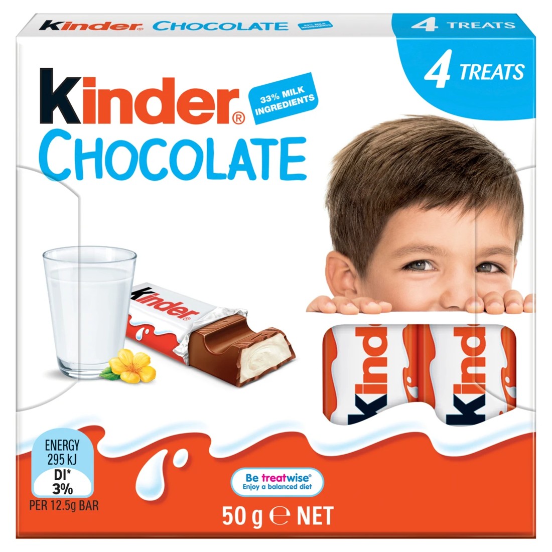 1 4 Pack Kinder Chocolate 50g, 1 of 5