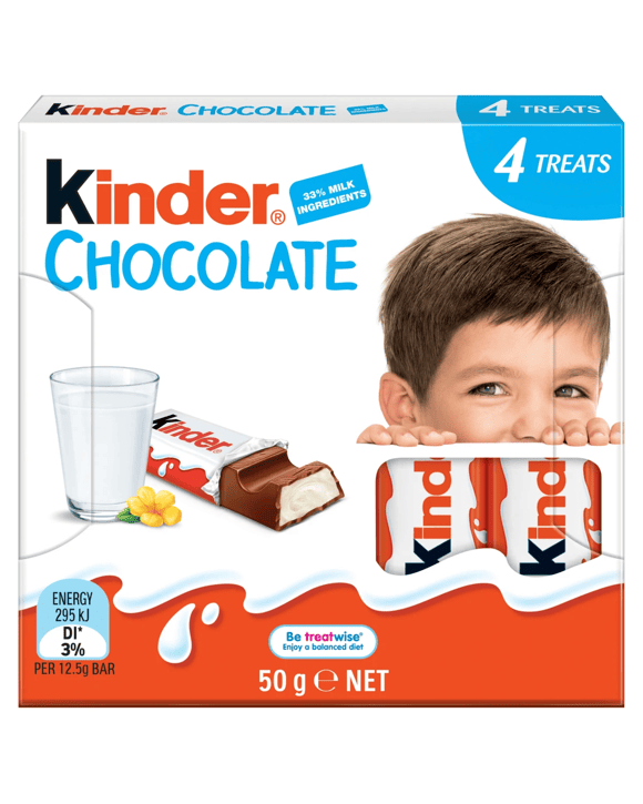 4 Pack Kinder Chocolate 50g
