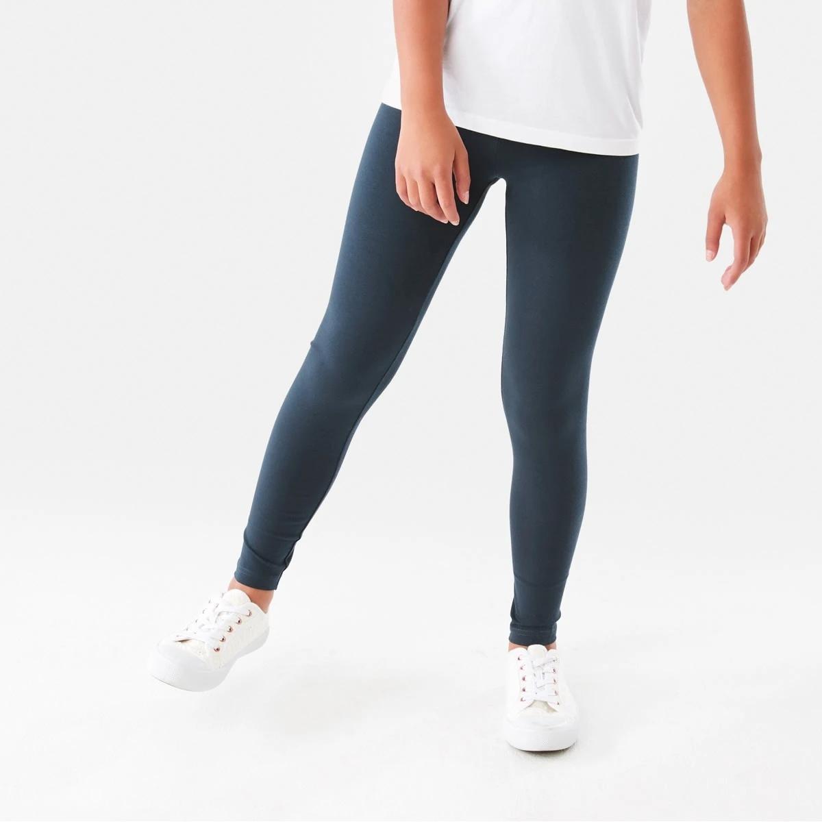1 Plain Full Length Leggings DRESS BLUE, 1 of 8