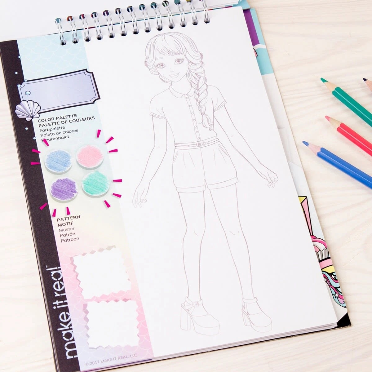 5 Make It Real Fashion Design Sketch Book - Assorted, 5 of 10