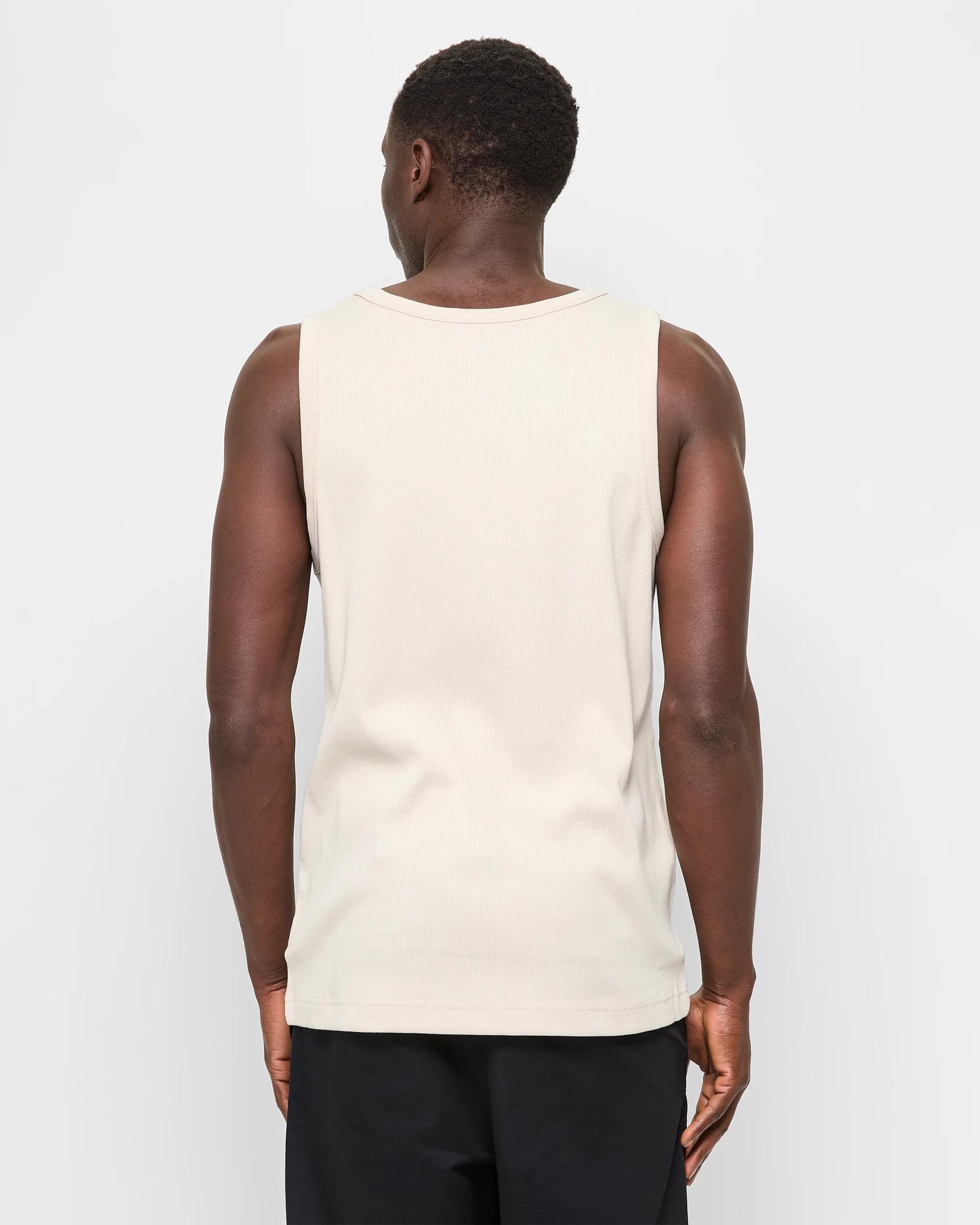 4 Australian Cotton Rib Tank Top - Commons MOONBEAM, 4 of 5