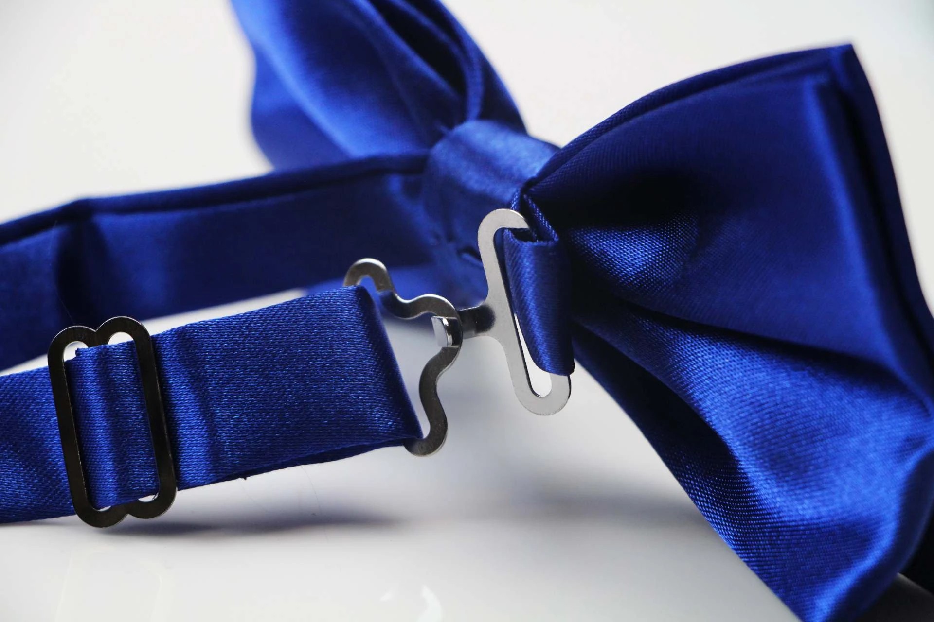 2 Zasel Mens Blue Solid Plain Colour Bow Tie - Blue, 2 of 8