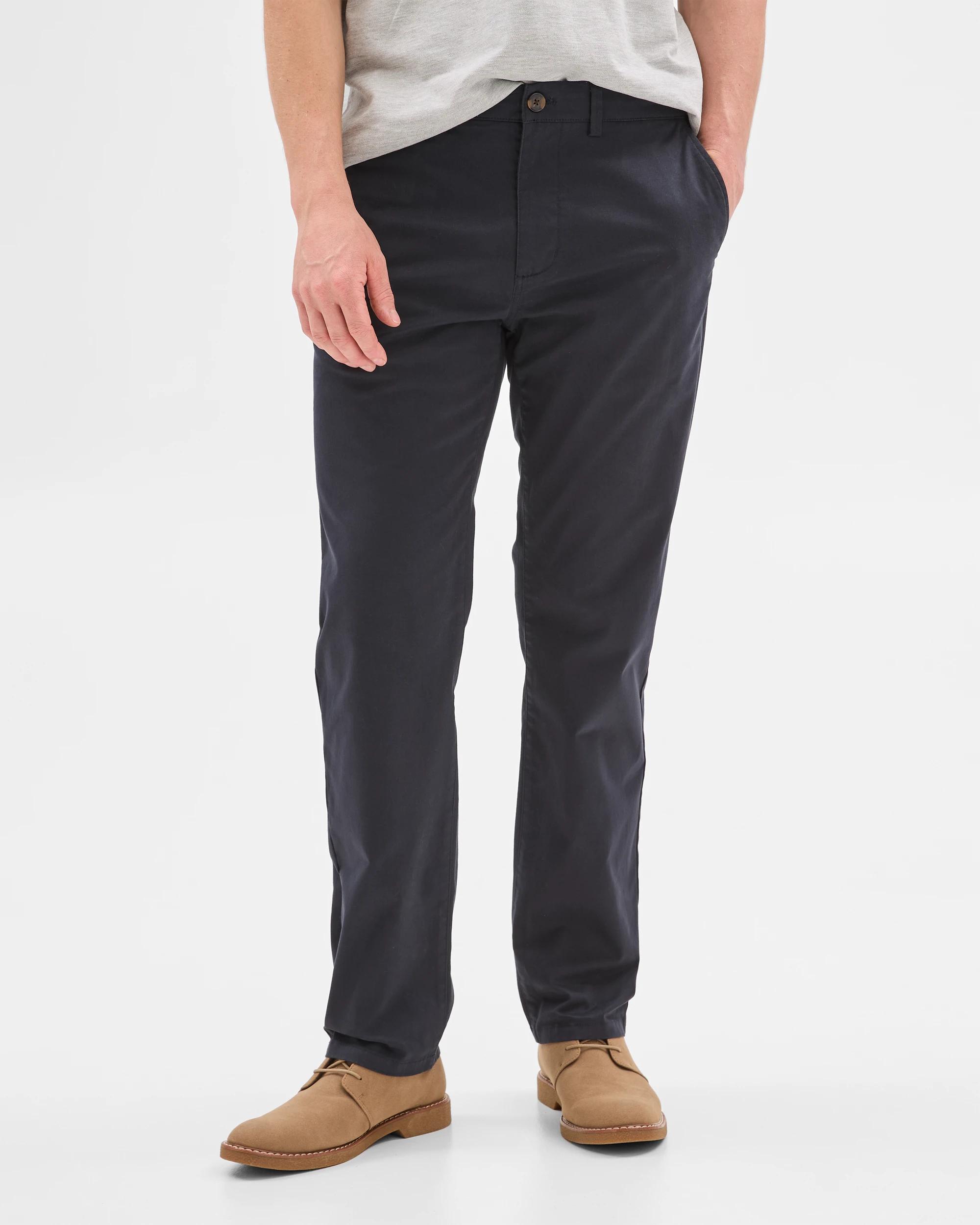 2 Target Australian Cotton Rich Straight Chino Pants NAVY, 2 of 5