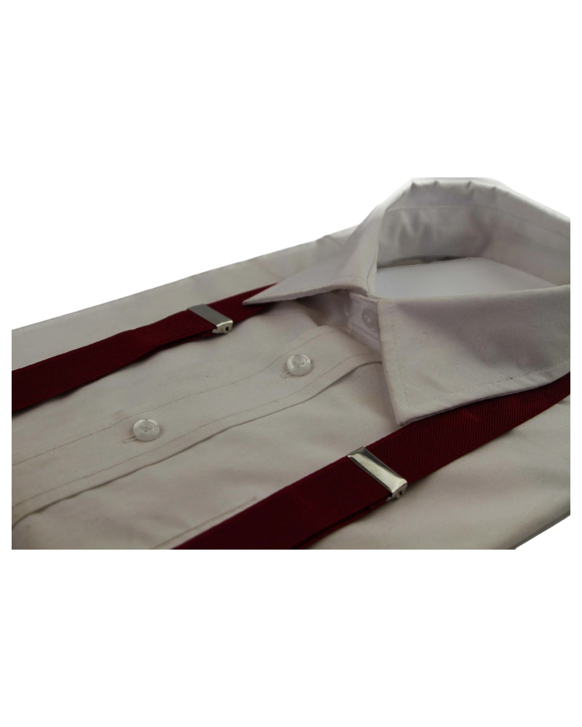 2 Zasel Boys Adjustable Maroon 65cms Suspenders - Brown - Brown, 2 of 3