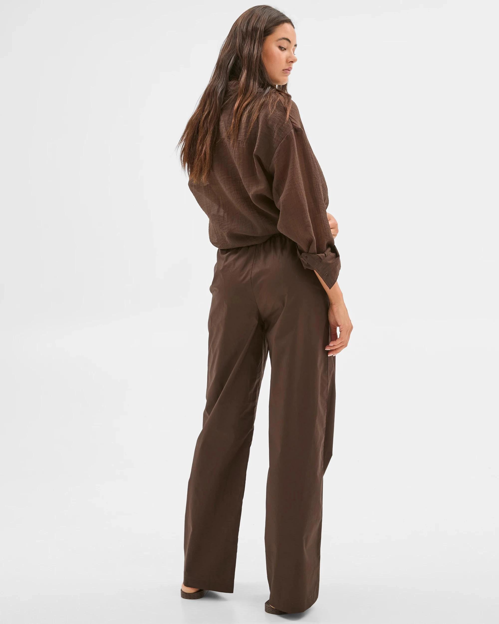 6 Lily Loves Poplin Pants DEEP BROWN, 6 of 6