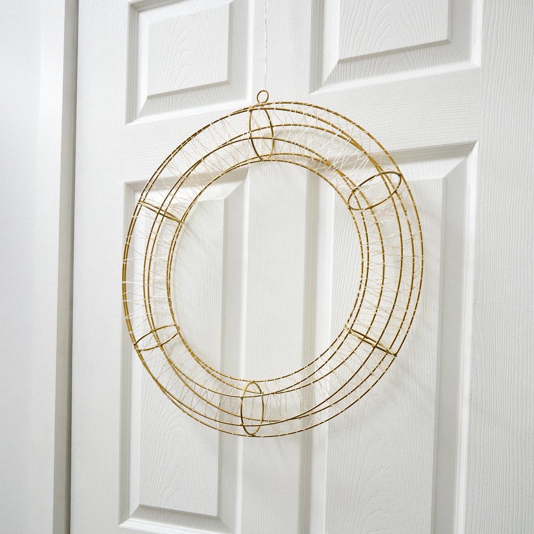 3 Low Voltage LED Light Up Wire Wreath, 3 of 8