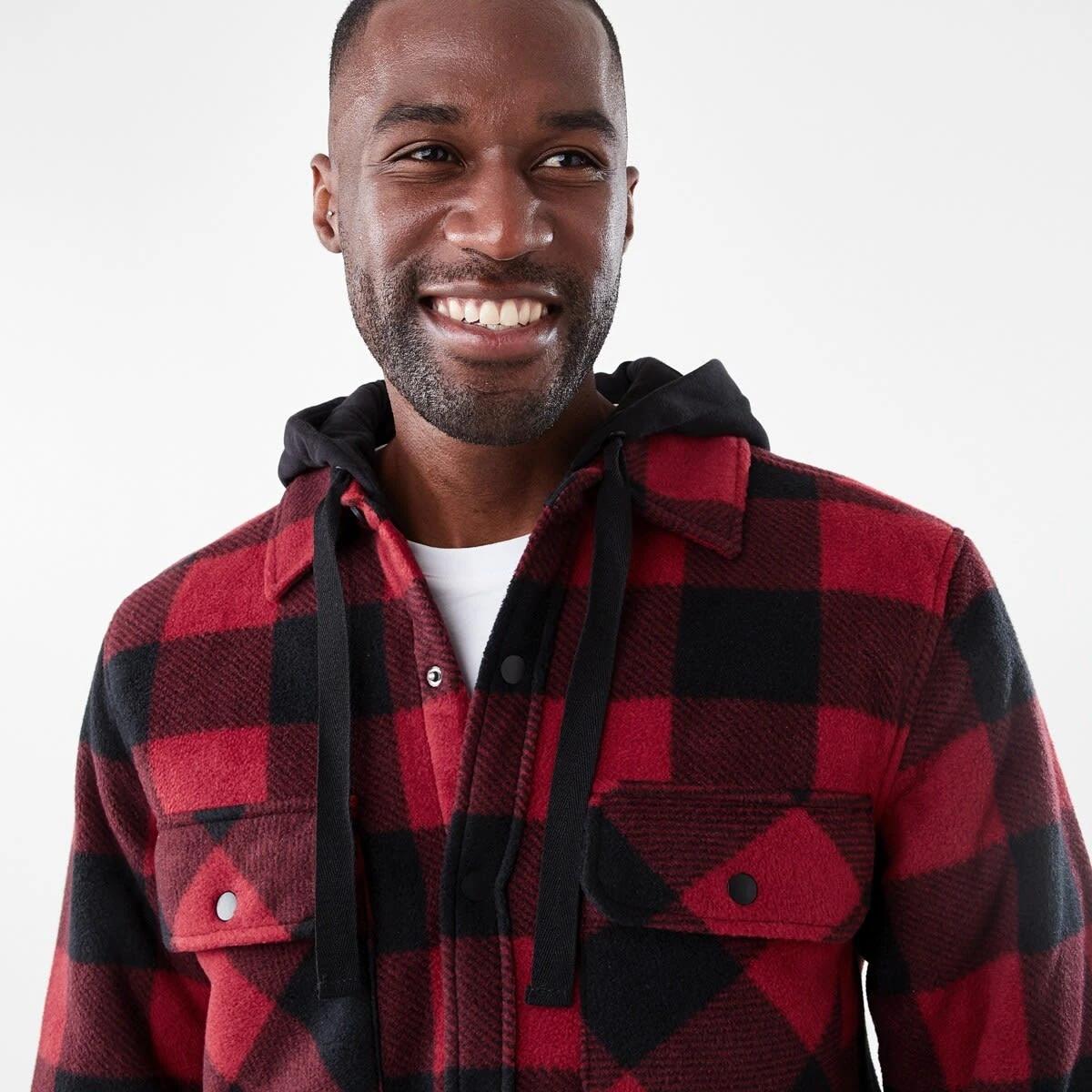 5 Workwear Padded Industrial Jacket Red Check, 5 of 8