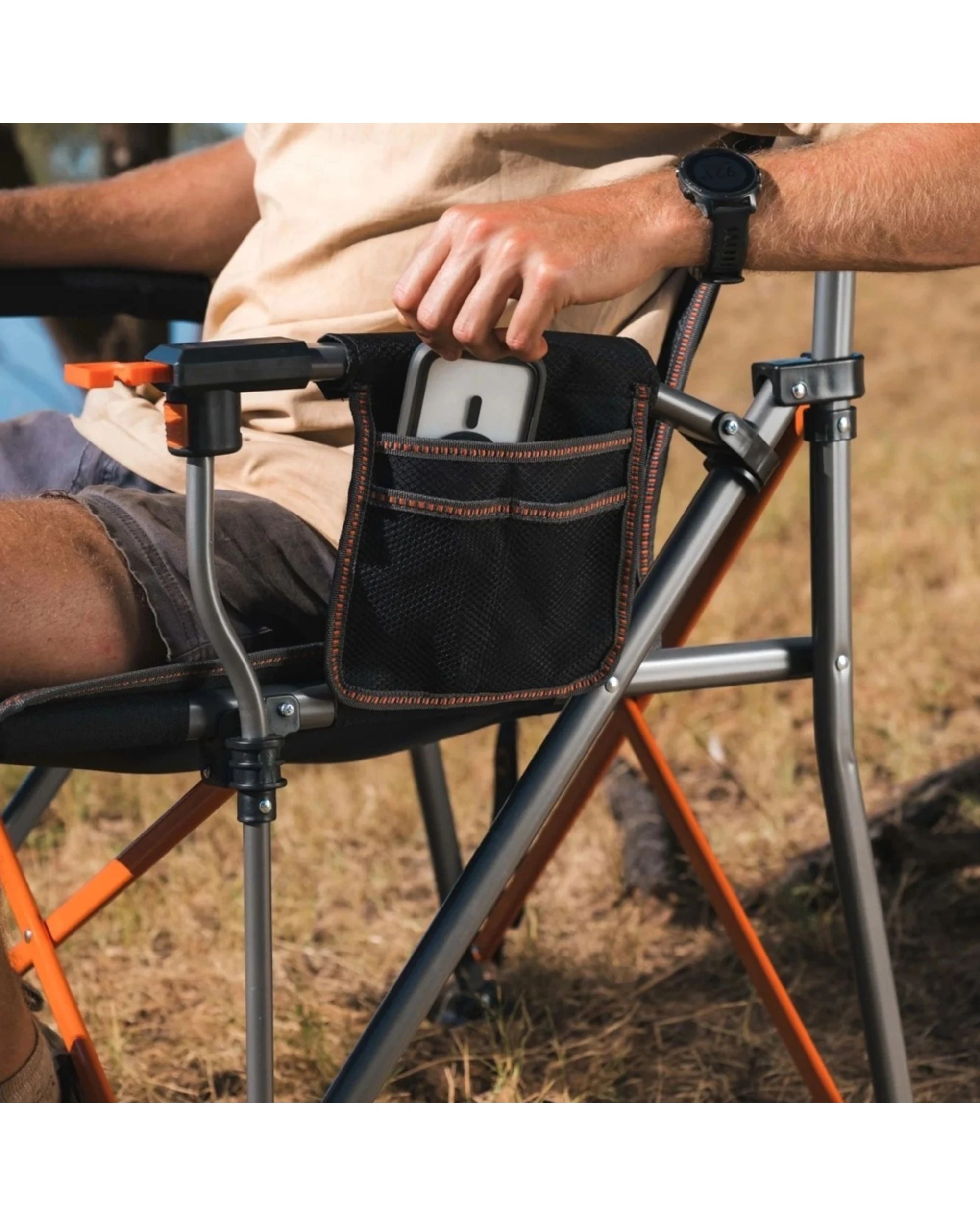 9 Wildtrak Cheynes Solid Arm Chair Dlx 200Kg Outdoor Camping Cup Holder - Multi, 9 of 9