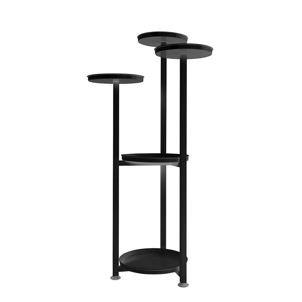 1 Levede M Size Metal Plant Stand Planter Shelf - Black, 1 of 7