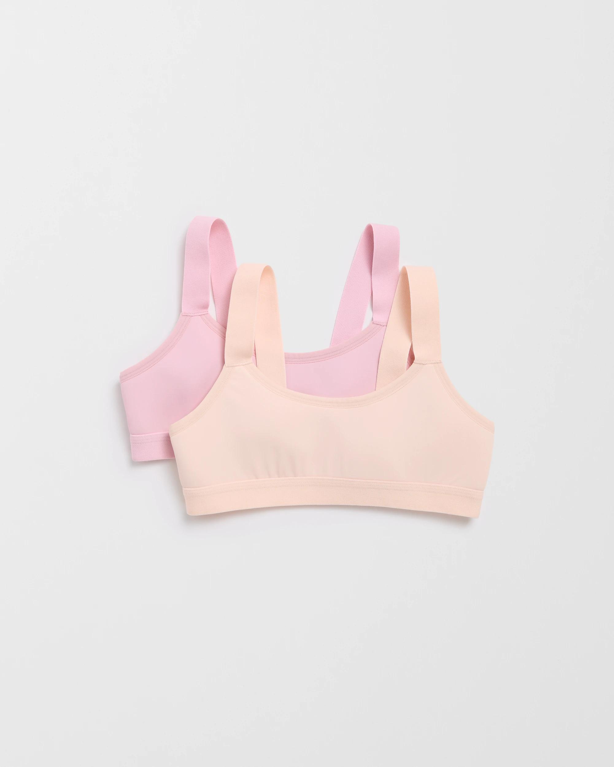 1 Maxx Big Girls 2 Pack Micro Performance Active Crop Tops PINK PETAL, 1 of 1