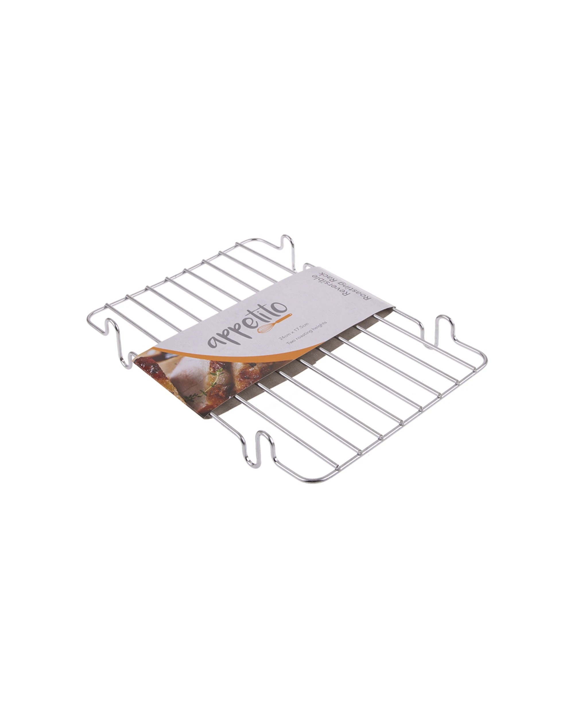 2 Appetito Reversible Roasting Rack Home Kitchen Cooking - Silver, 2 of 2