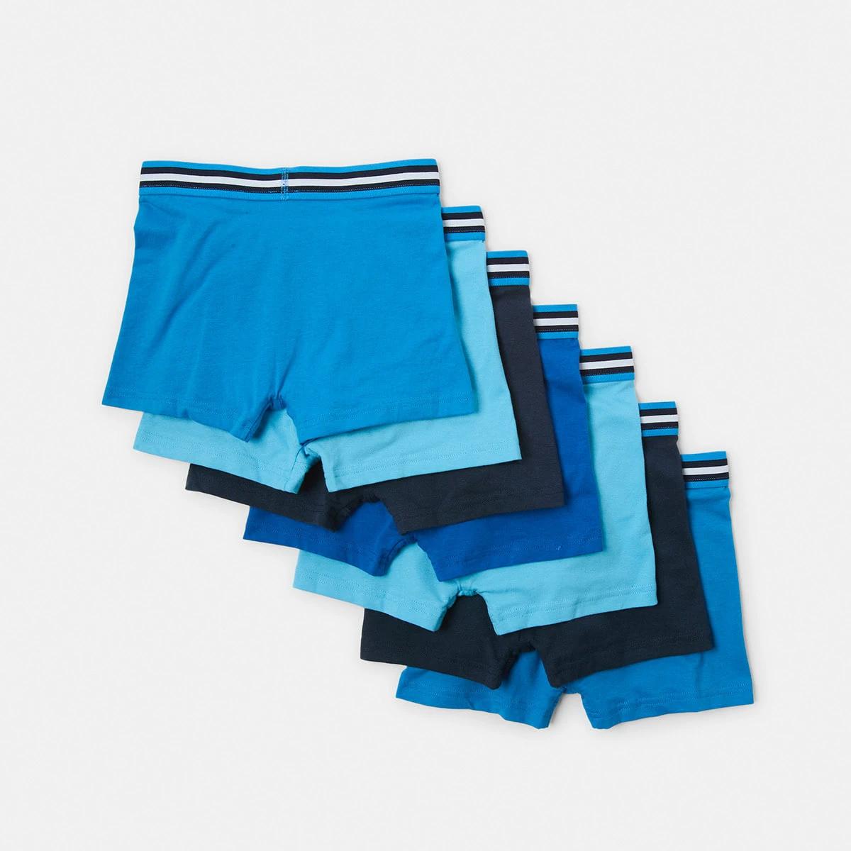 2 7 Pack Attached Elastic Trunks BLUES STRIPE, 2 of 10