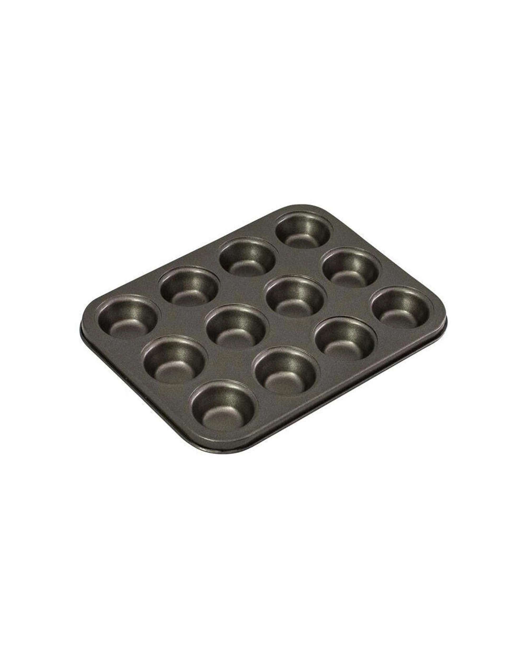 1 Bakemaster Carbon Steel 26x20cm 12-Cup Mini Muffin Pan Rectangle - Grey, 1 of 1
