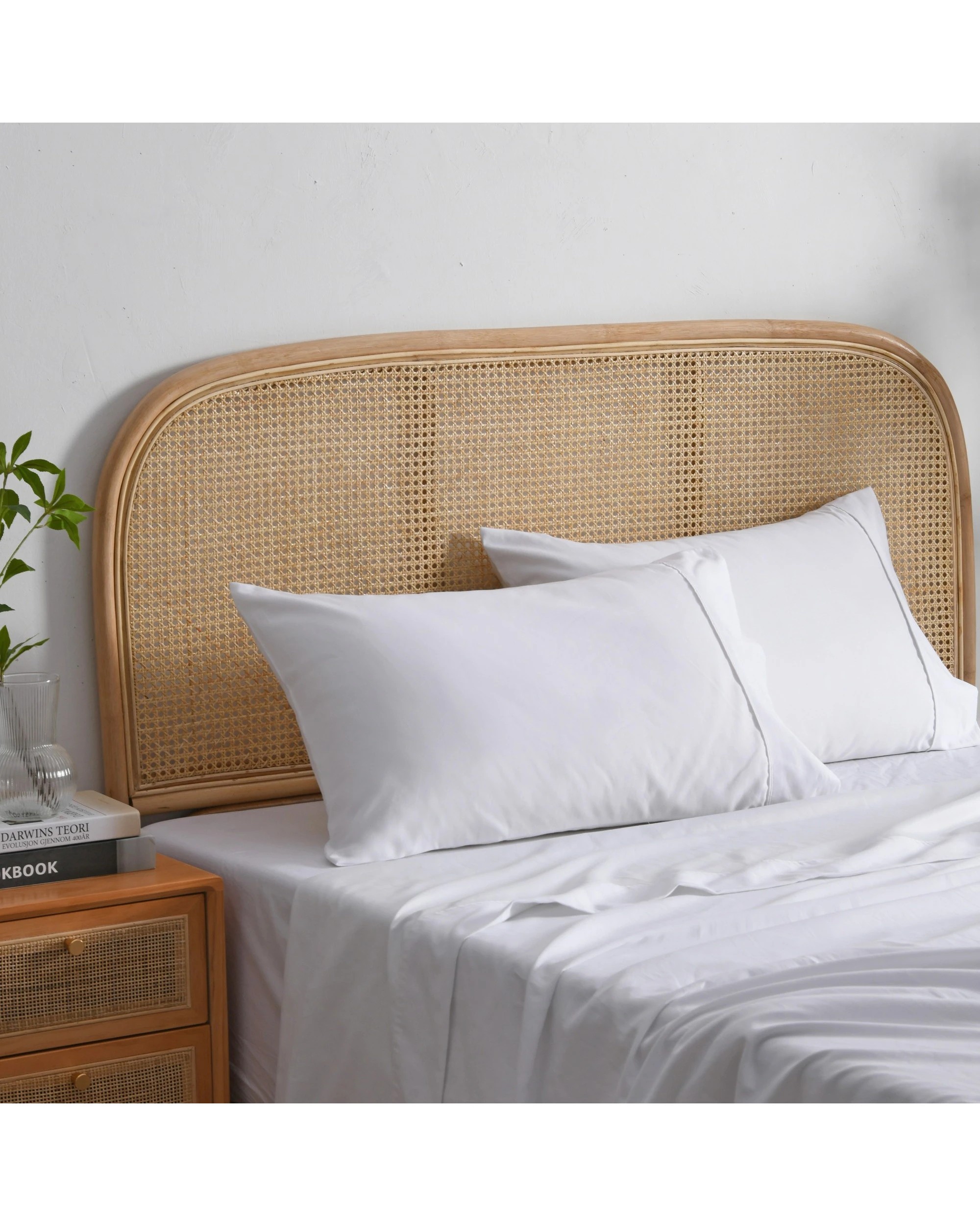 3 Dreamaker 1500TC Cotton Rich Sateen Sheet Set - King Single Bed - White, 3 of 5