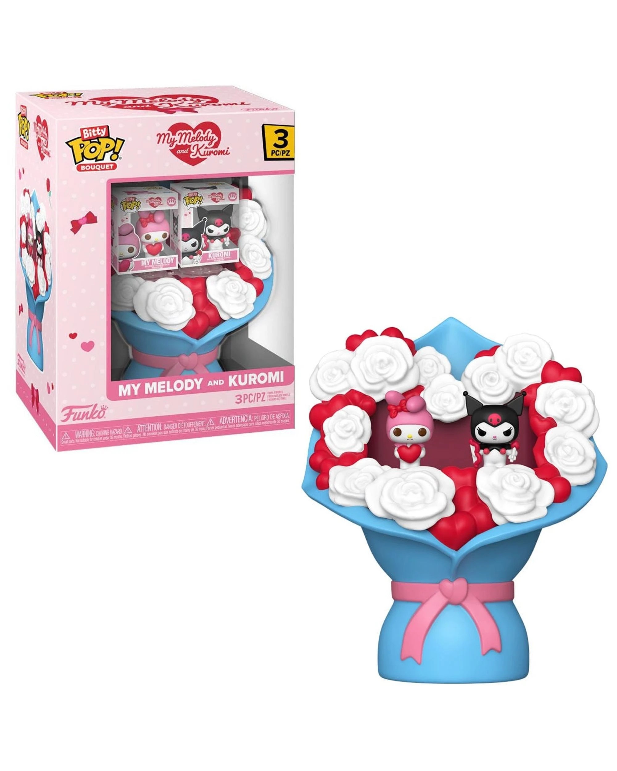 1 Sanrio My Melody and Kuromi Valentines Bitty POP! Bouquet Funko POP! Vinyl, 1 of 7